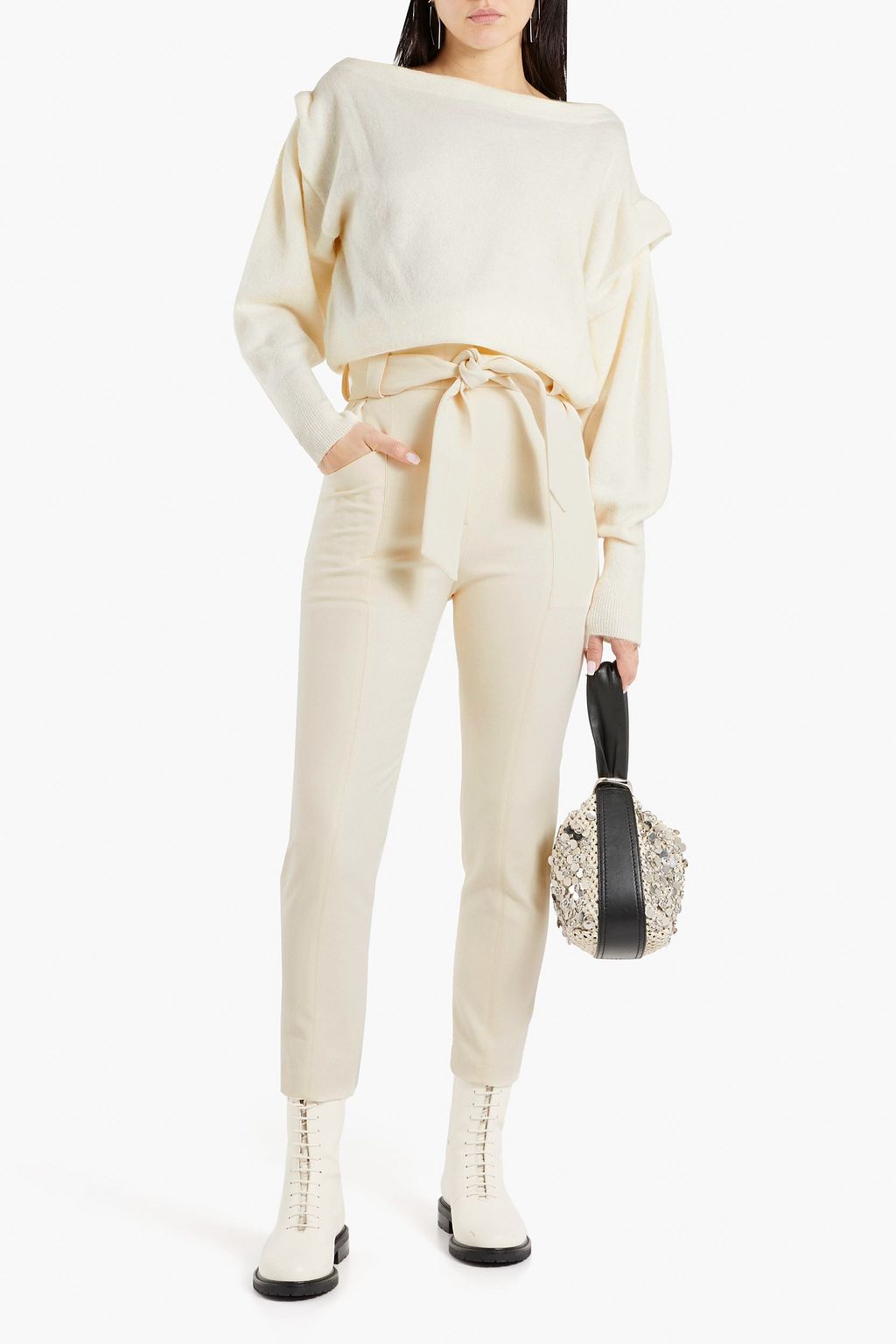 IRO Laverta pleated wool-twill tapered pants