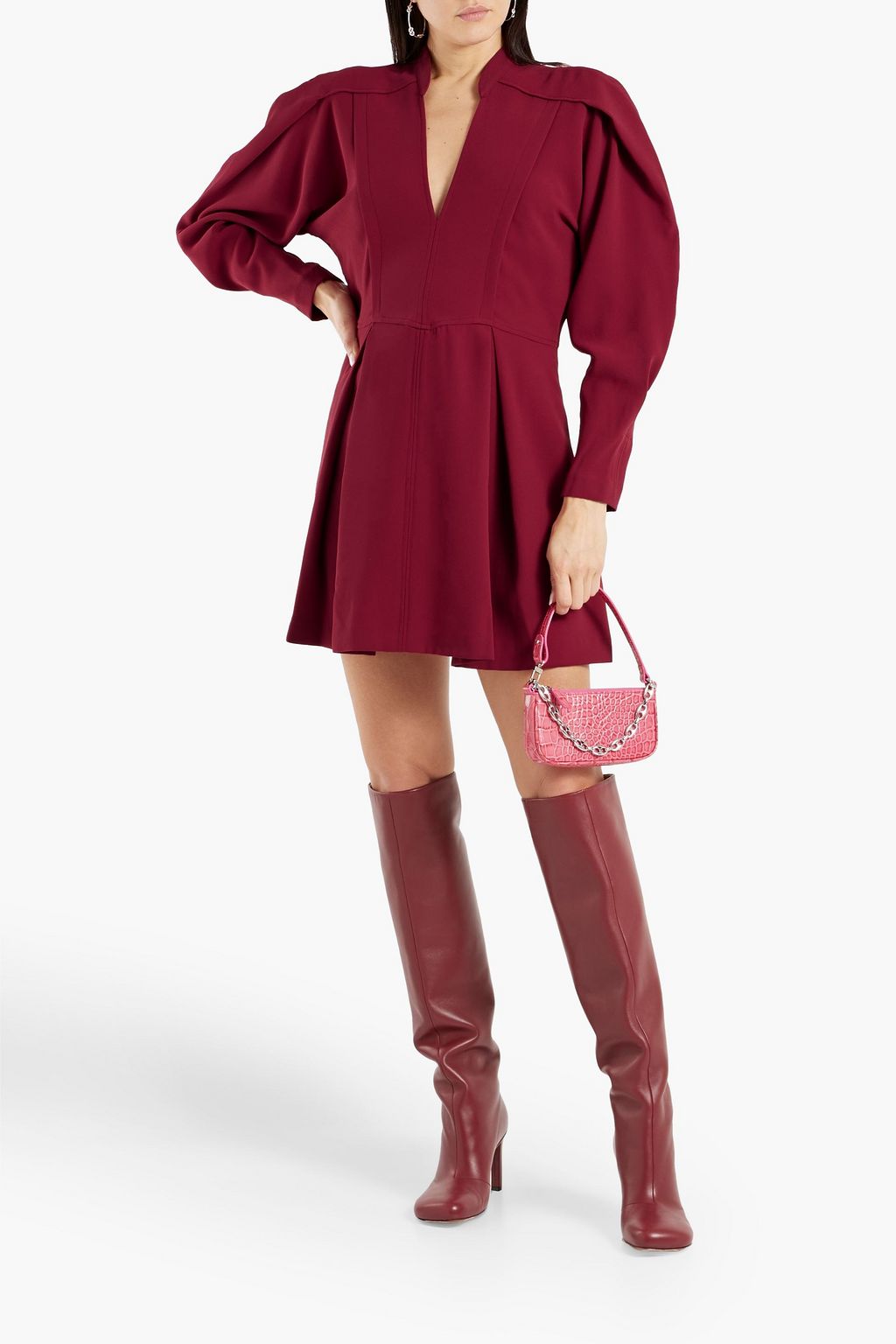 IRO Jiji pleated crepe mini dress