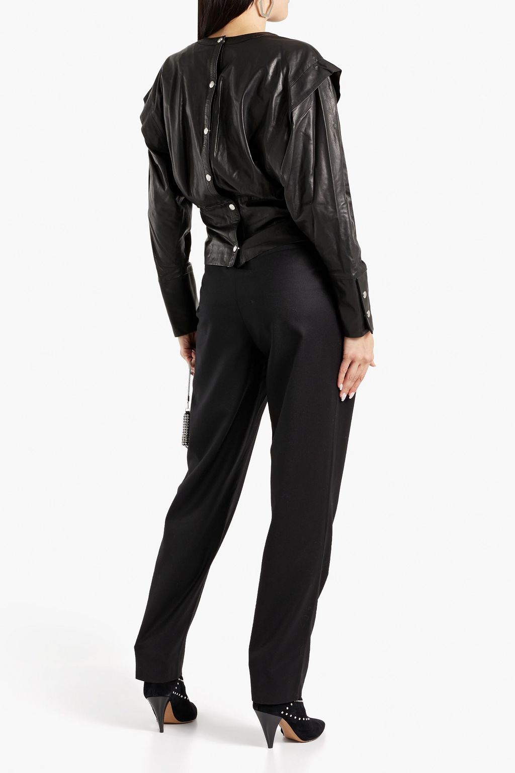 IRO Ayasin pleated wool-twill tapered pants