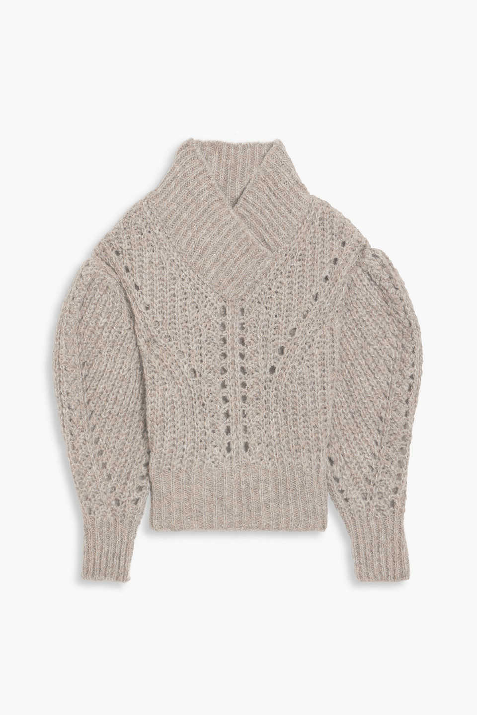 IRO QUALYA BRUSHED POINTELLE-KNIT SWEATER 3074457345635372724