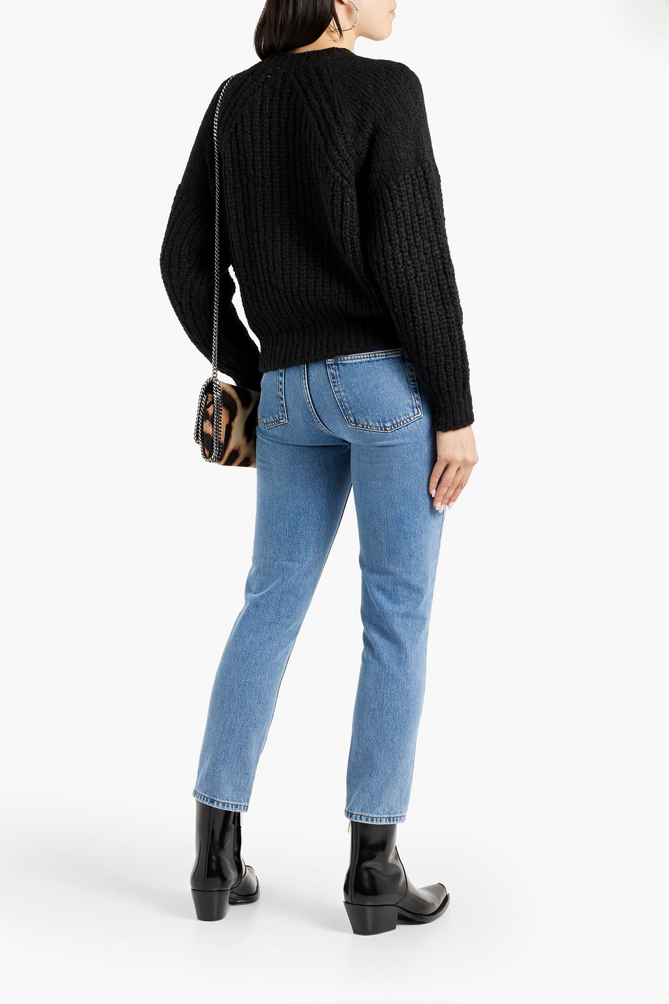 Shop Iro Nevy High-rise Slim-leg Jeans In Mid Denim