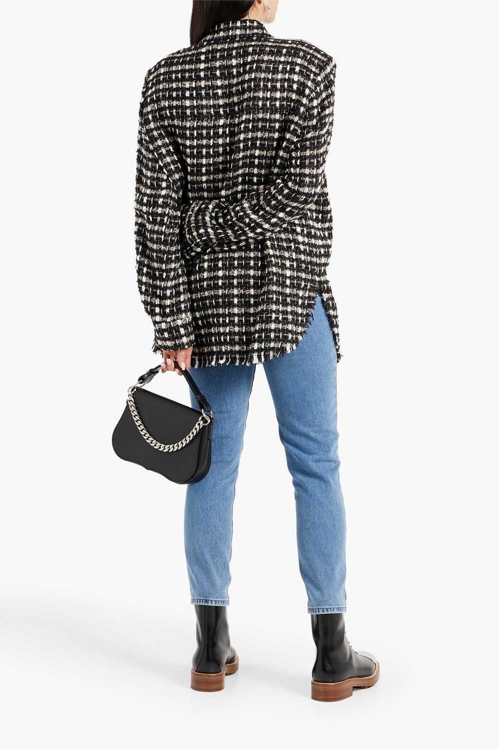 IRO Leopold metallic bouclé-tweed shirt