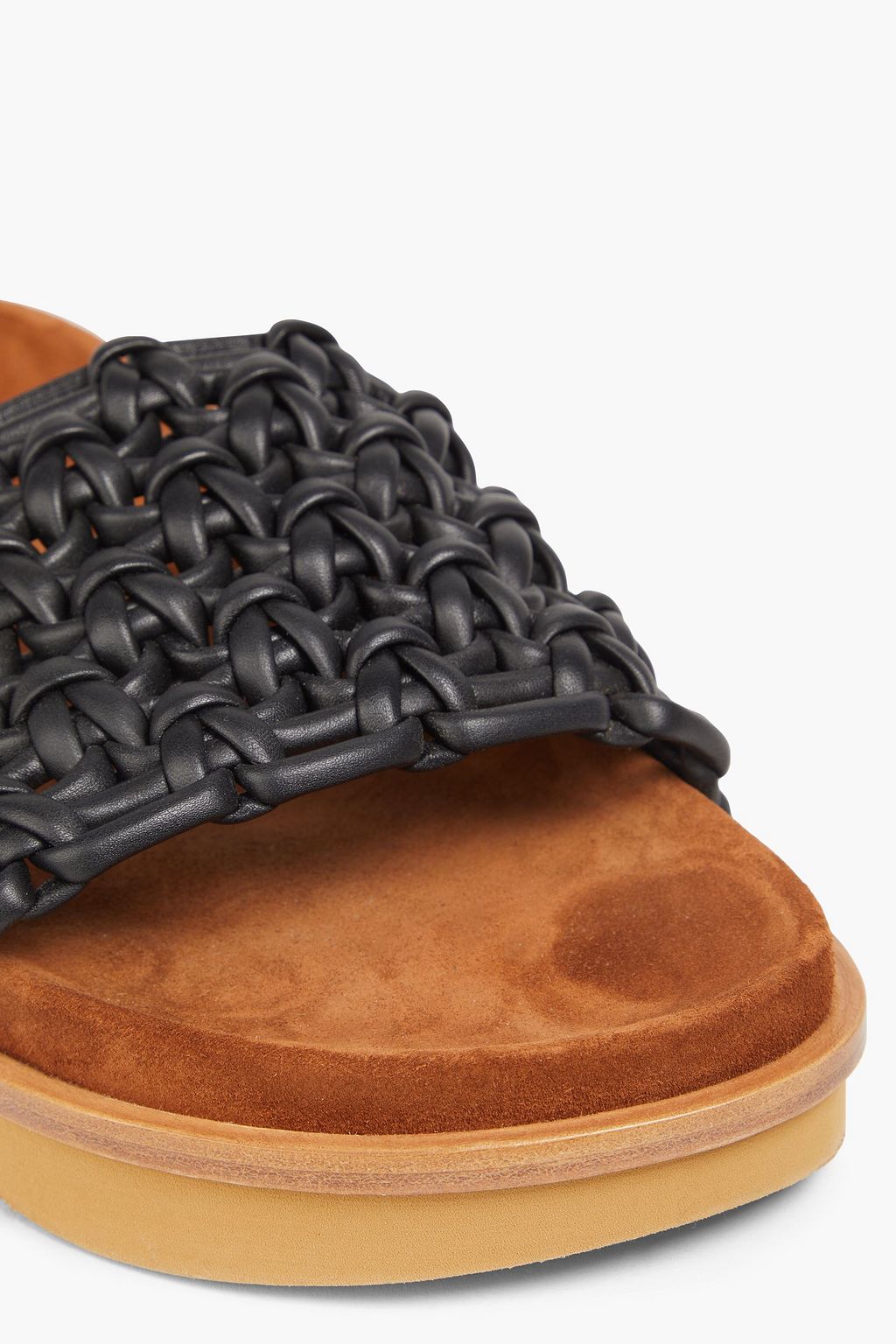 CHLOÉ Woven leather platform sandals