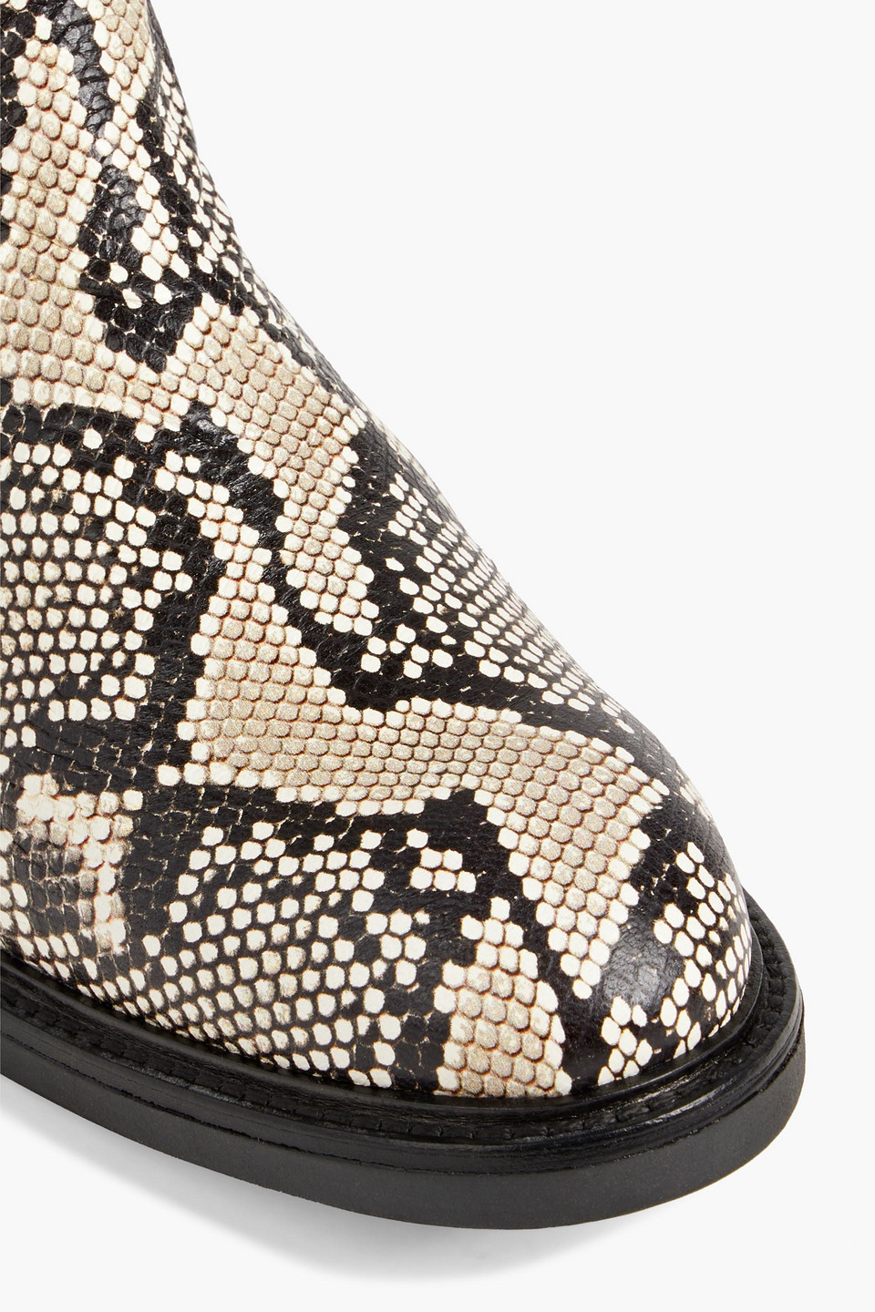 Shop Axel Arigato Snake-effect Leather Chelsea Boots In Animal Print