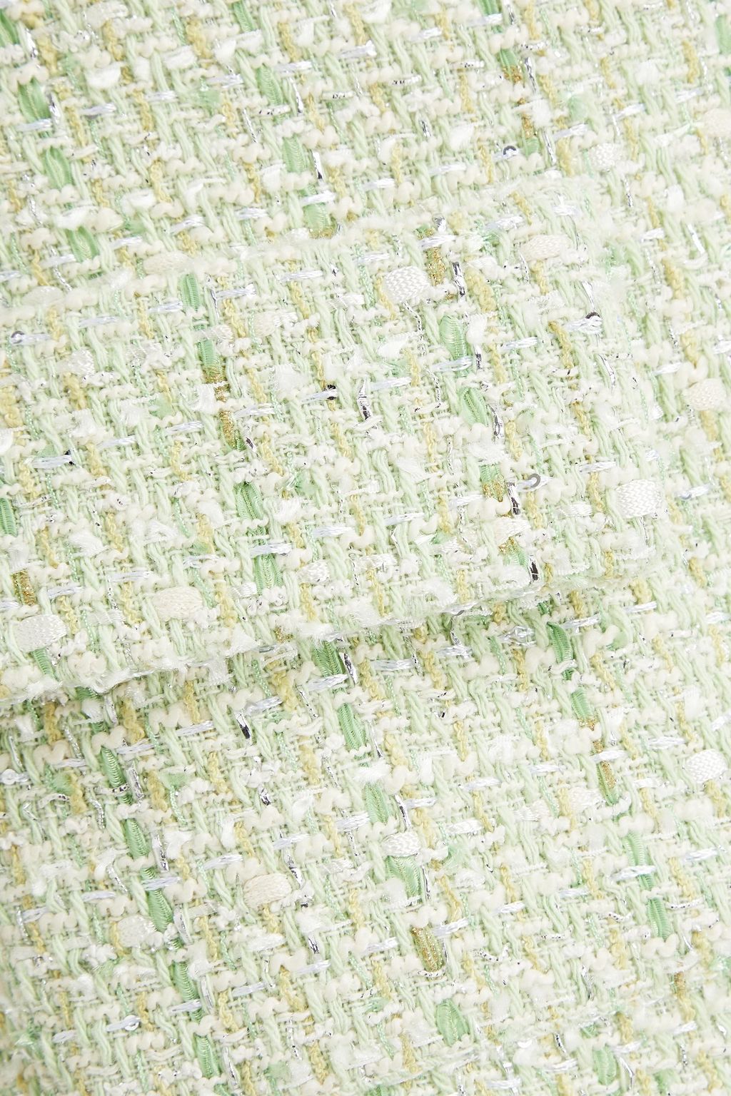 MAJE Jinova metallic bouclé-tweed mini skirt