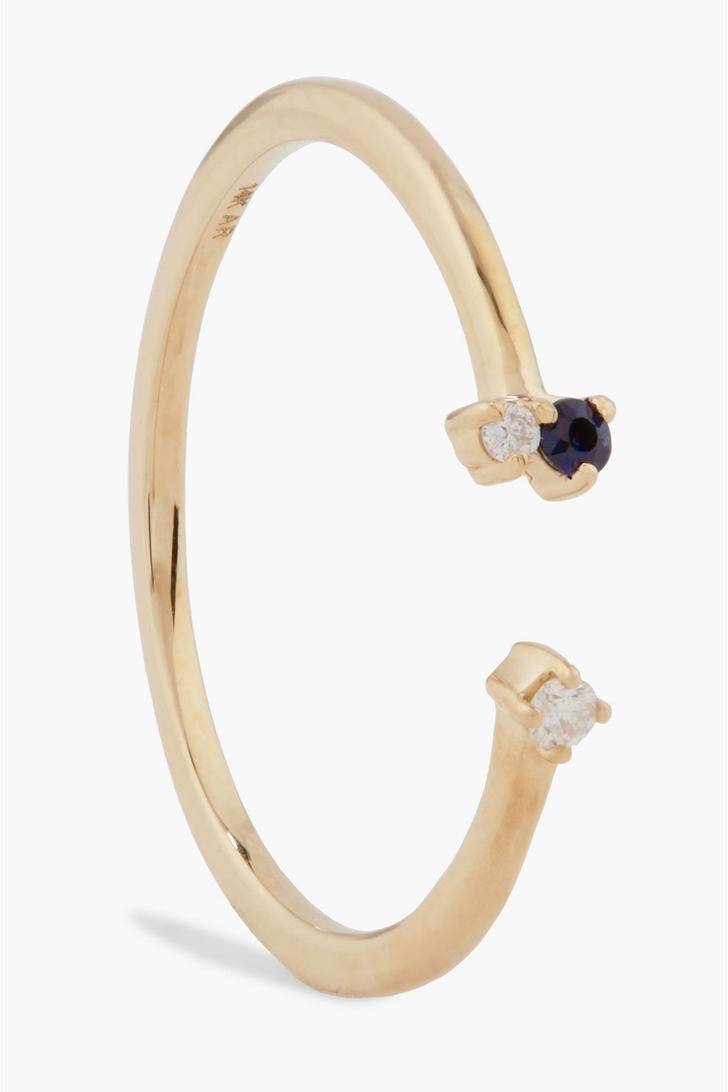 ADINA REYTER 14-karat gold, sapphire and diamond ring