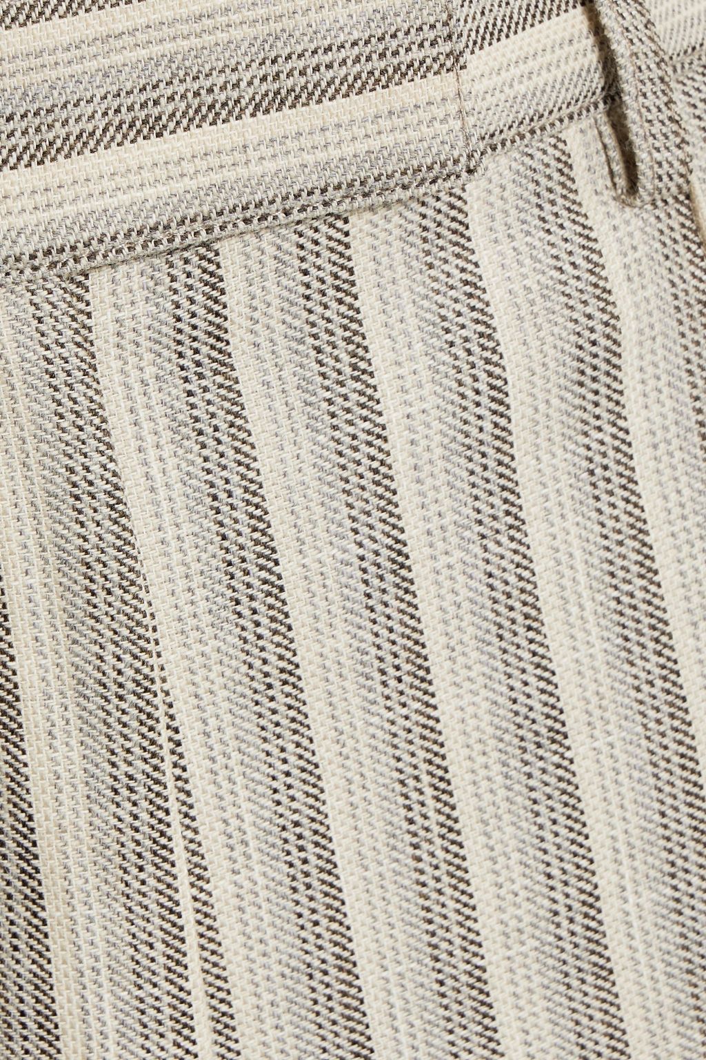ACNE STUDIOS Striped wool and cotton-blend tweed flared pants