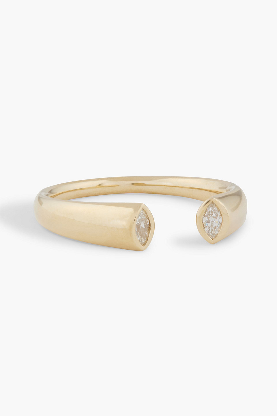 Adina Reyter 14k Yellow Gold Stacking Diamonds Marquis Cuff Ring