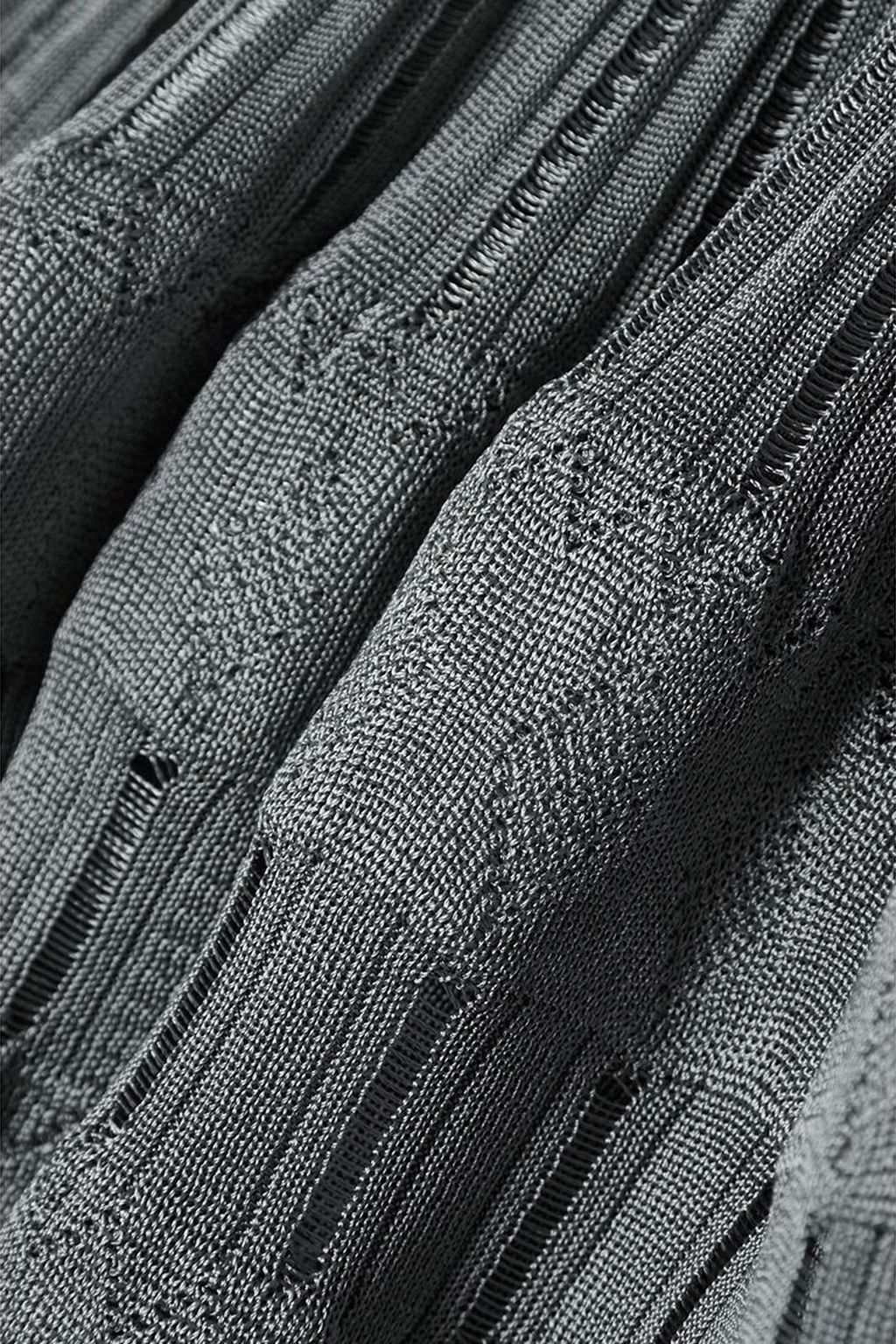 ALAÏA 透かし編みリブニット ミニワンピース