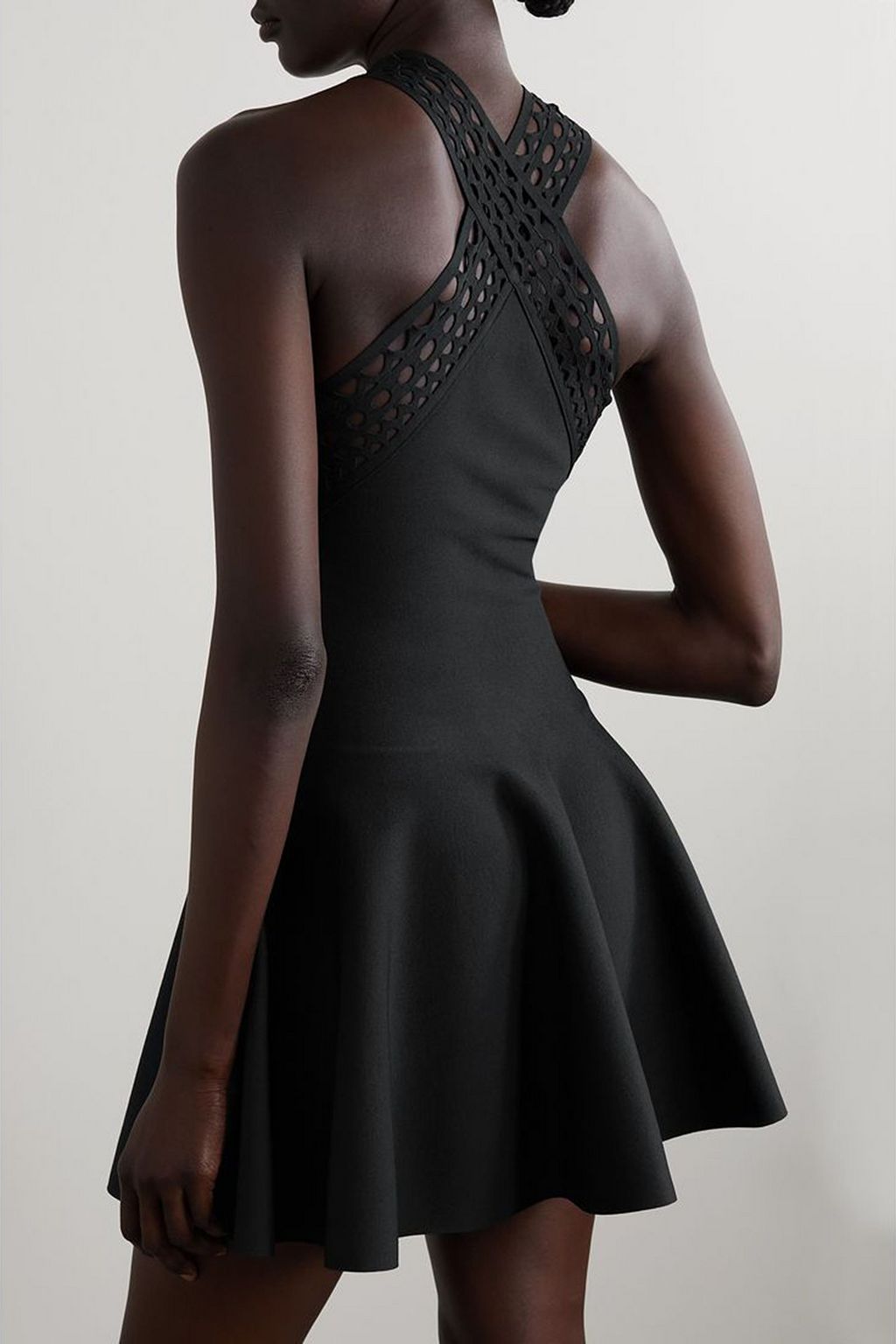 ALAÏA クレープ レーザーカット ミニワンピース