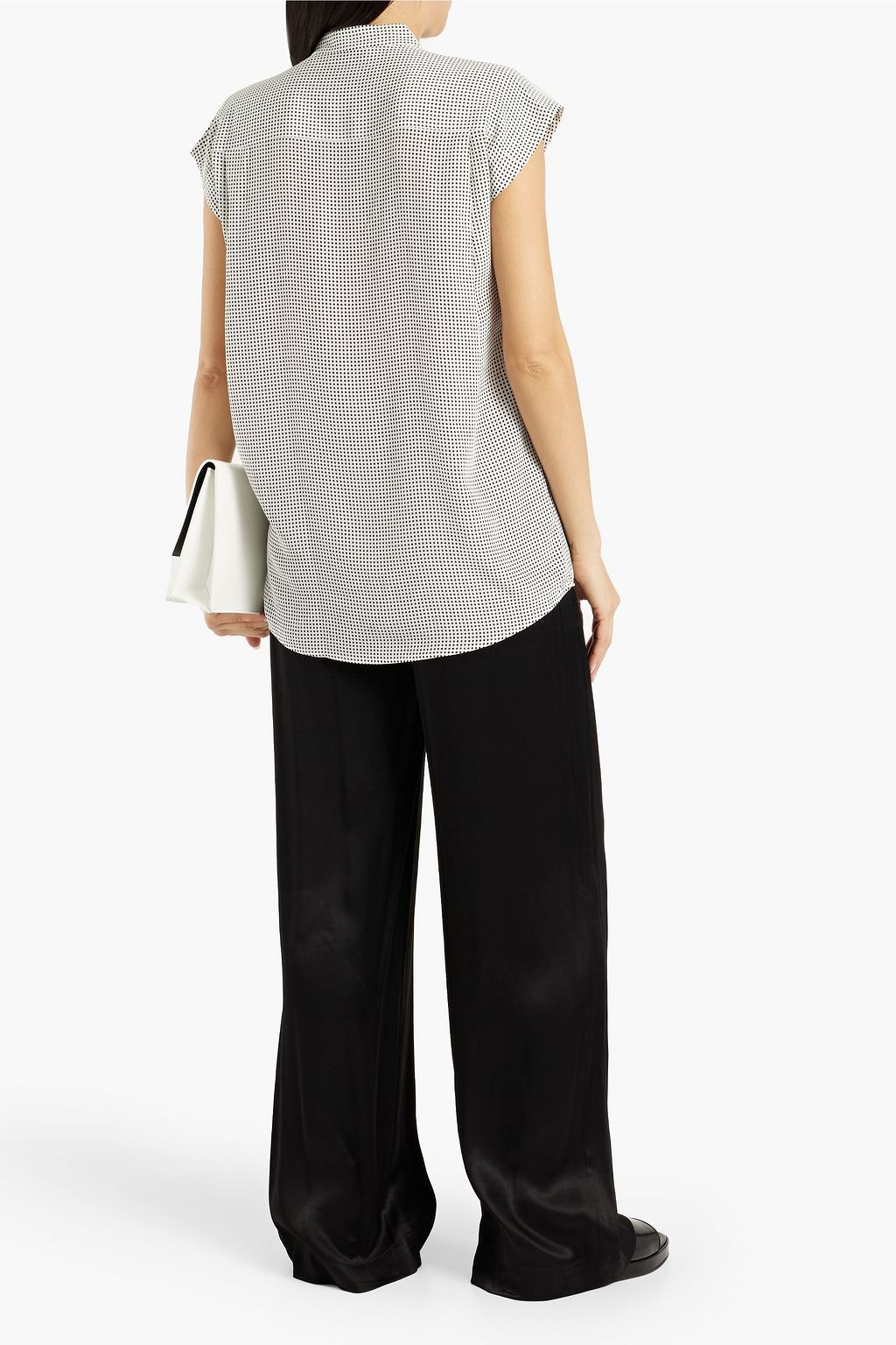 EQUIPMENT Polka-dot silk crepe de chine shirt