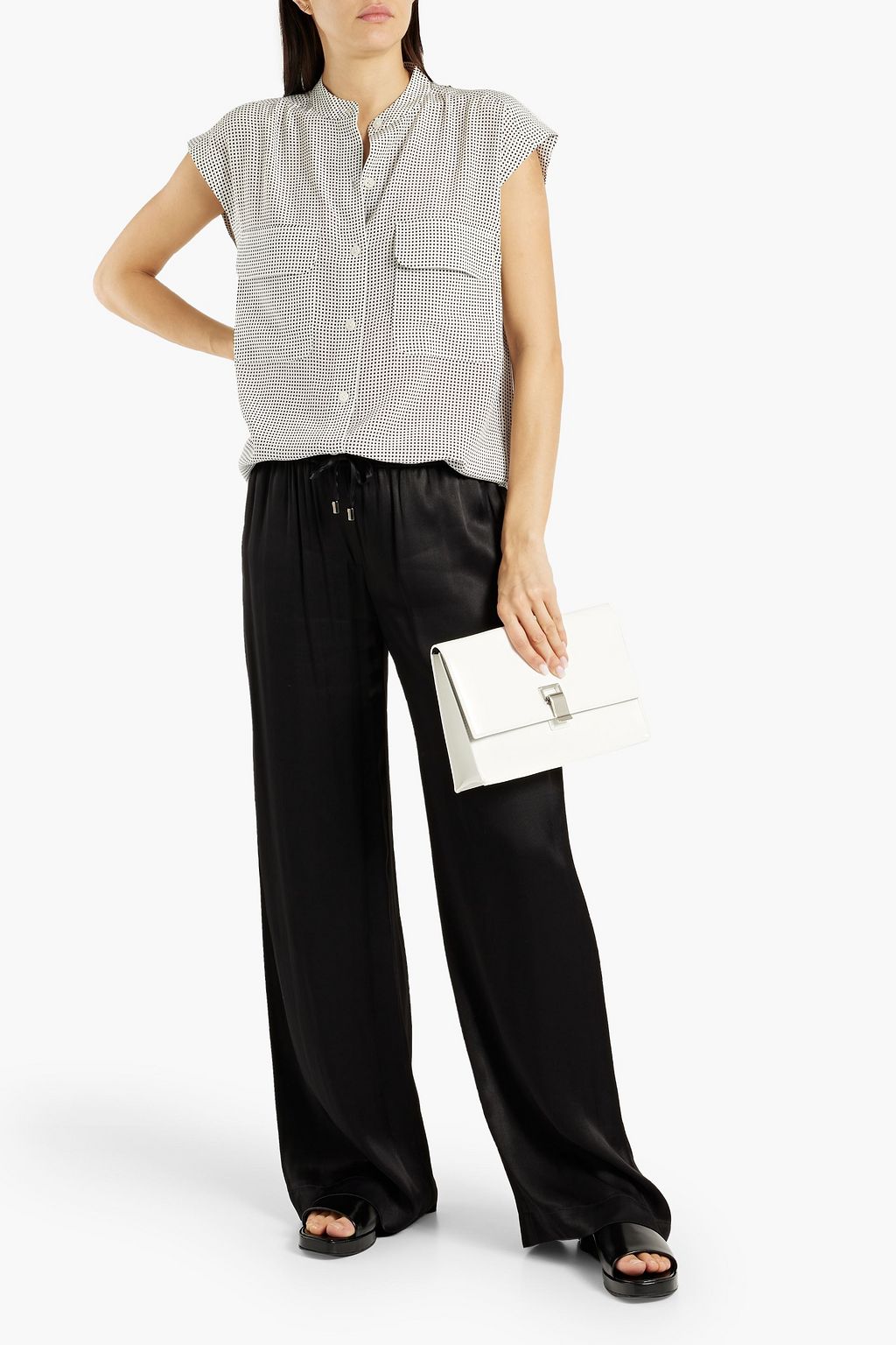 EQUIPMENT Polka-dot silk crepe de chine shirt