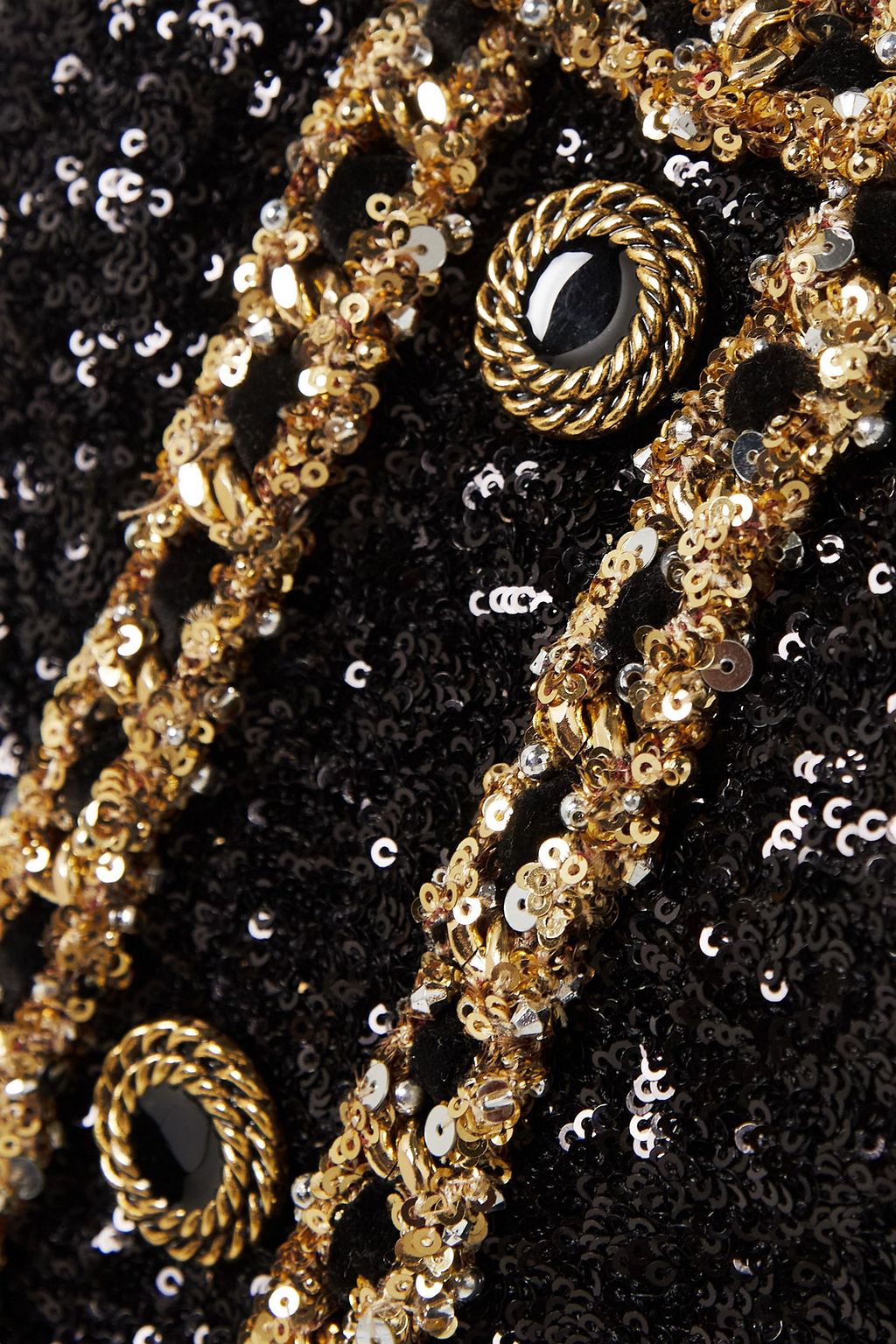 BALMAIN Strapless sequined stretch-crepe mini dress