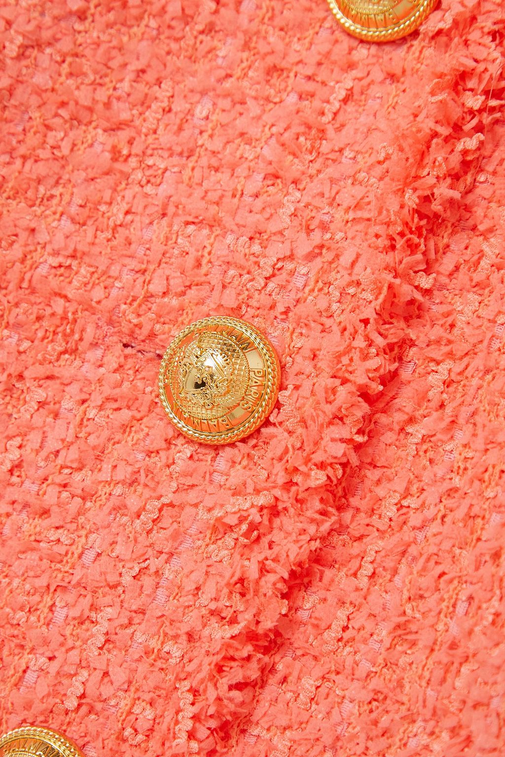 BALMAIN Button-embellished tweed mini dress
