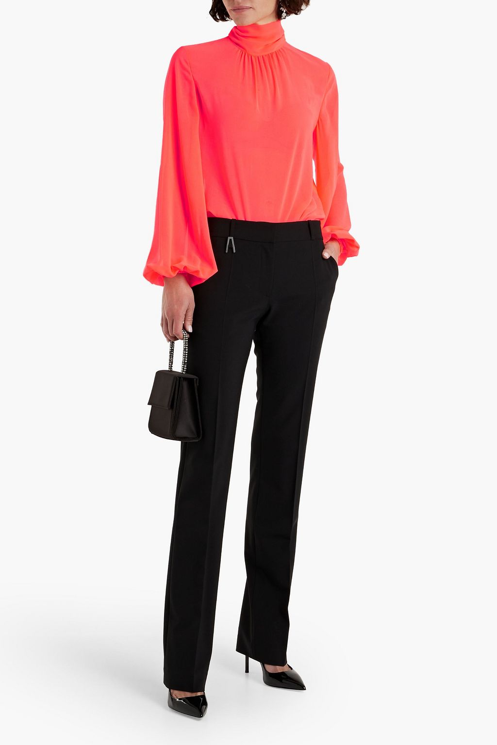VALENTINO GARAVANI Gathered chiffon blouse