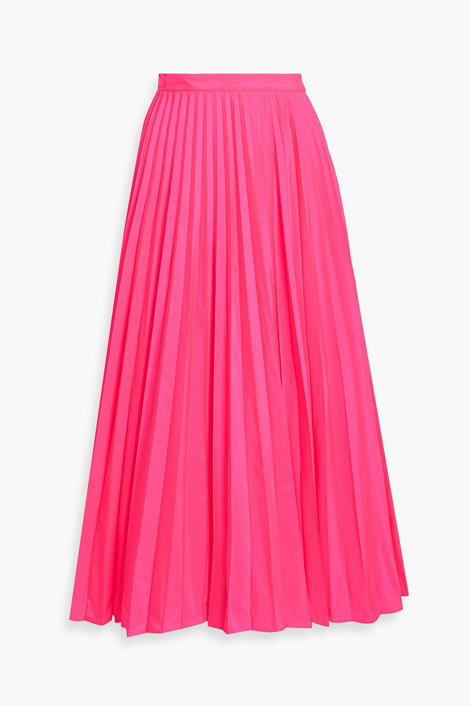 Valentino Nylon Canvas Midi Skirt W/side Bow In Bright Pink