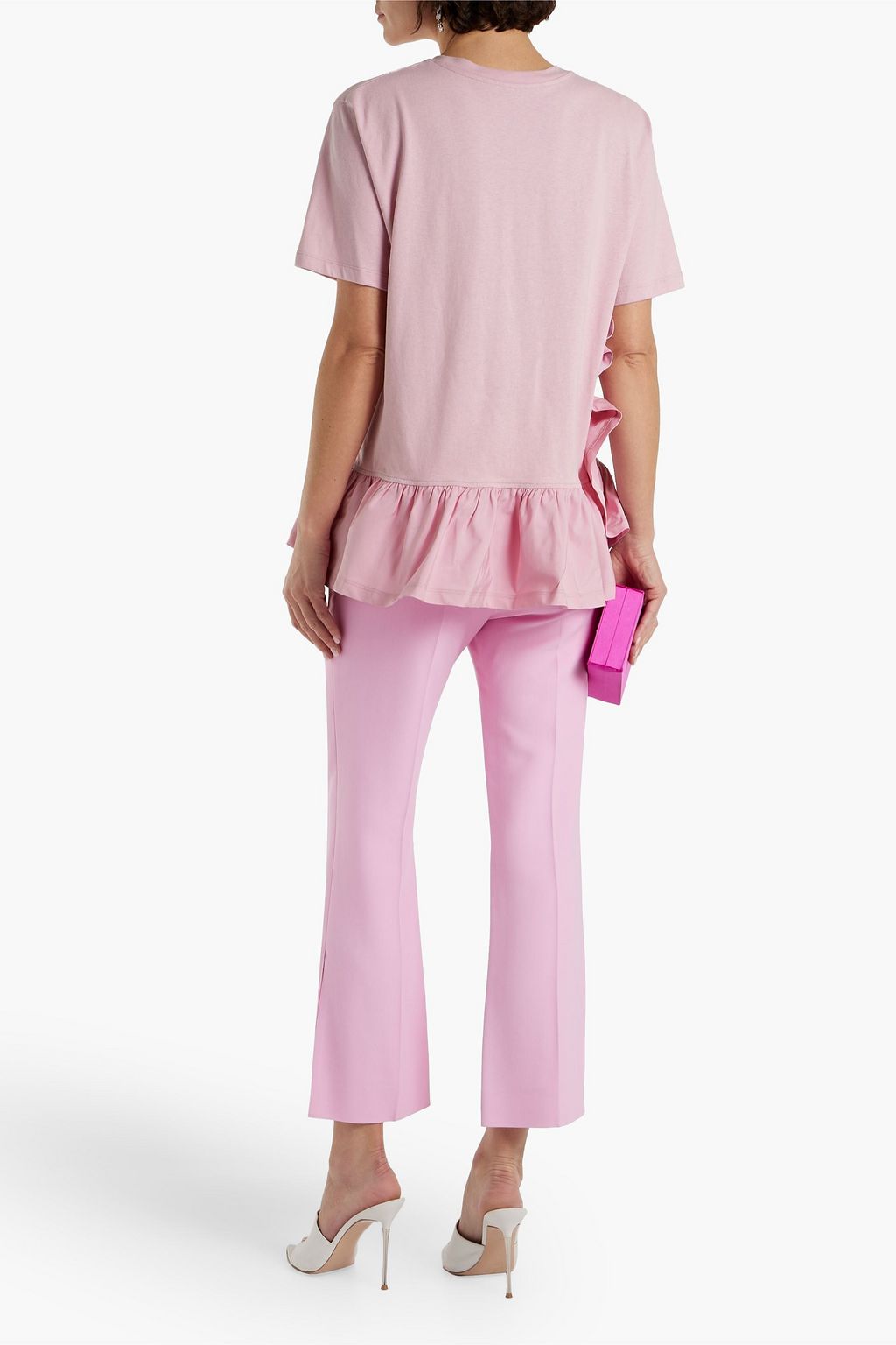 VALENTINO GARAVANI Ruffled cotton-jersey T-shirt