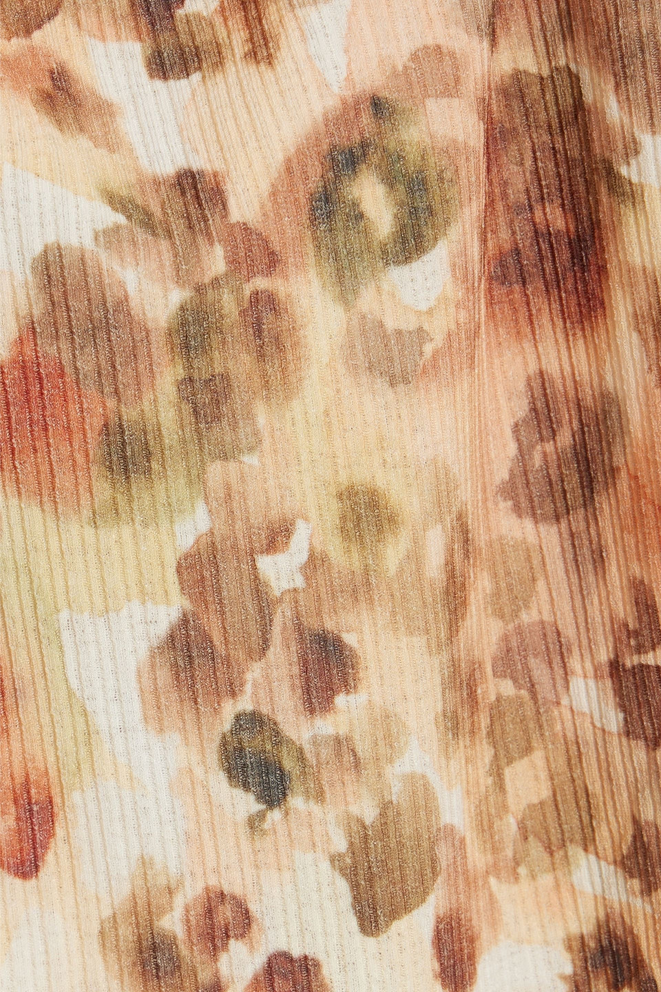 Nanushka Rilo Ruched Printed Jersey Midi Dress In Peach