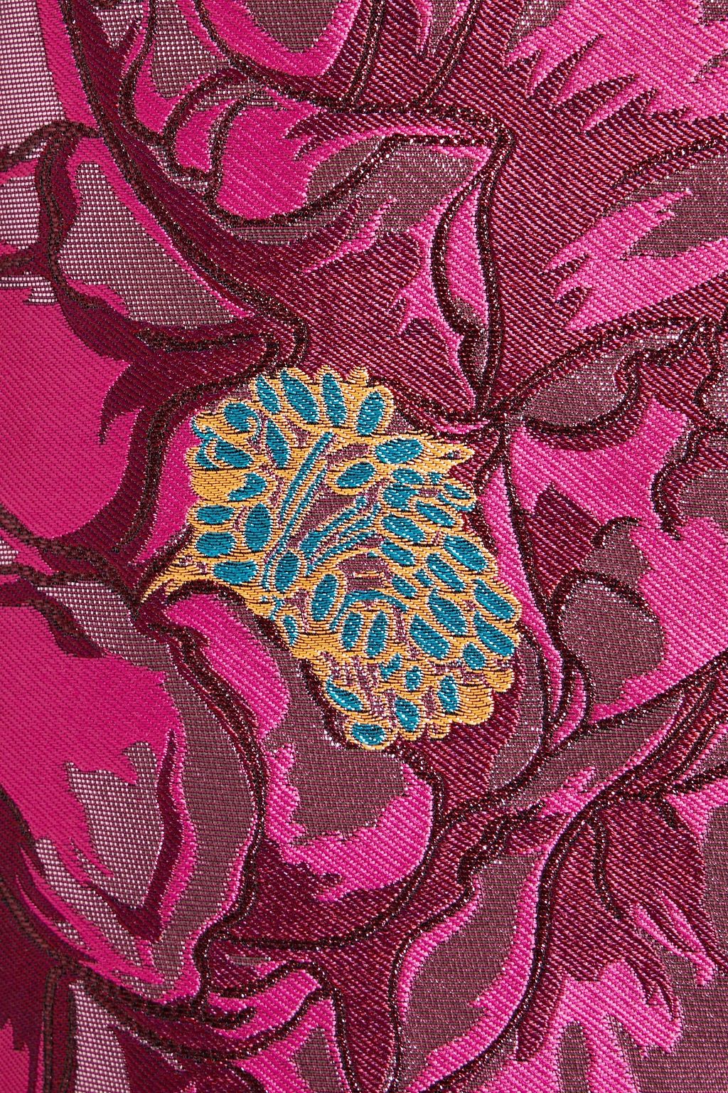 VALENTINO GARAVANI Metallic floral-jacquard coat