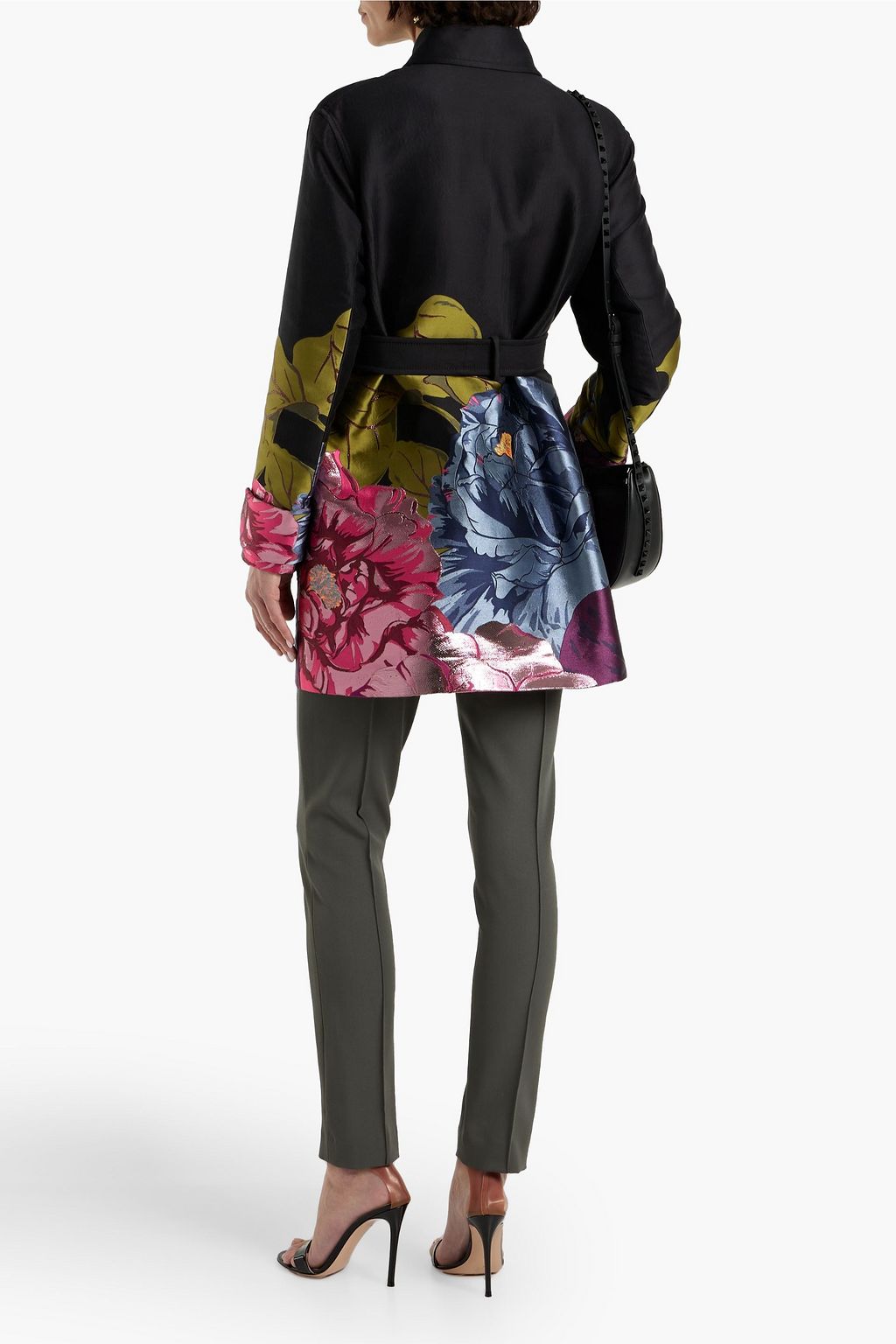 VALENTINO GARAVANI Metallic floral-jacquard coat