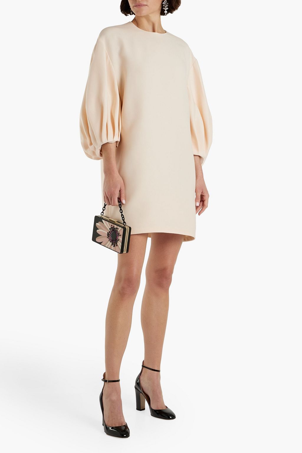 VALENTINO GARAVANI Wool and silk-blend crepe mini dress