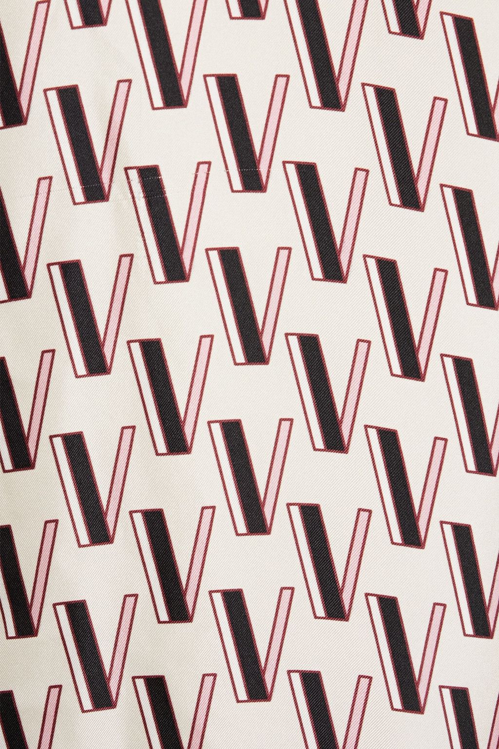 VALENTINO GARAVANI Pleated printed silk-twill mini dress