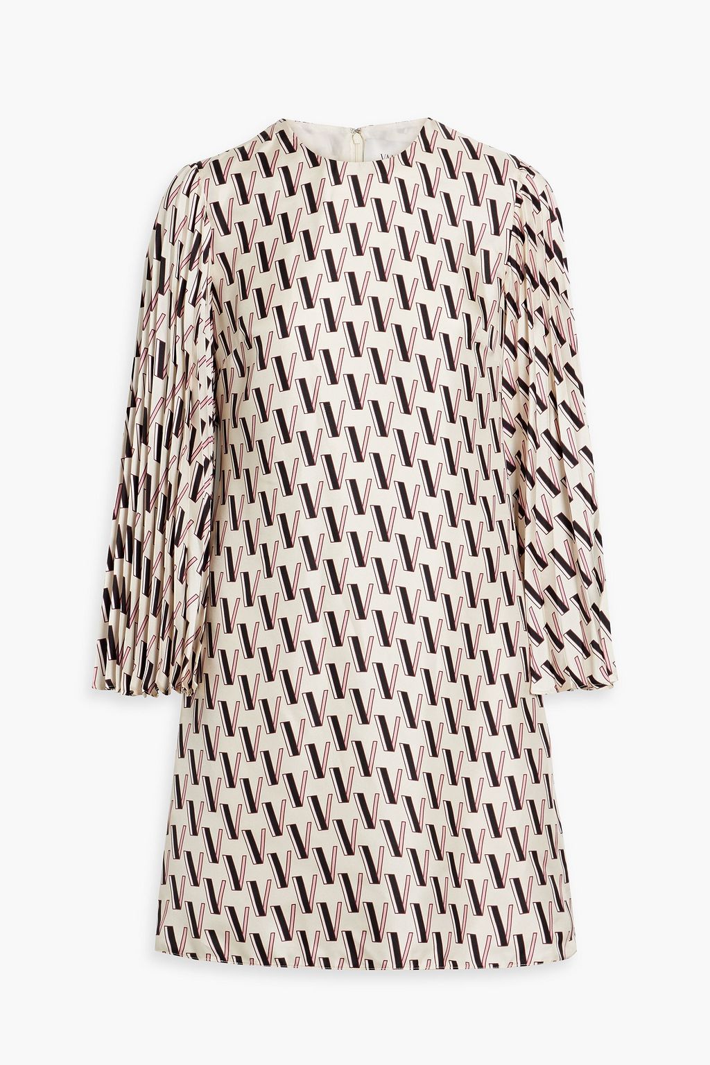 Valentino Garavani Monogram Print Zip-Up Mini Dress