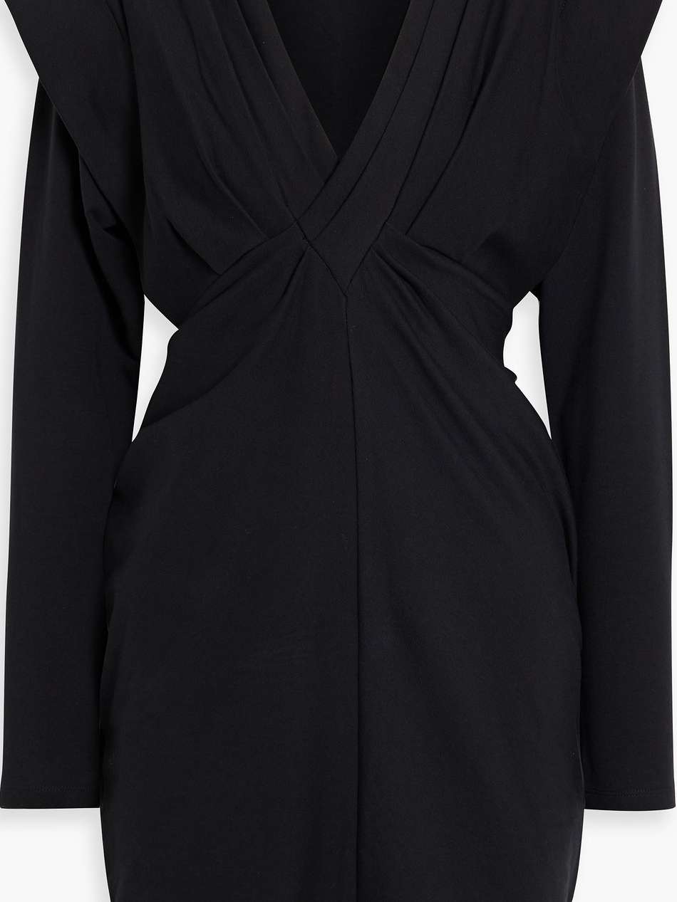 mylie pleated stretch-cotton jersey mini dress