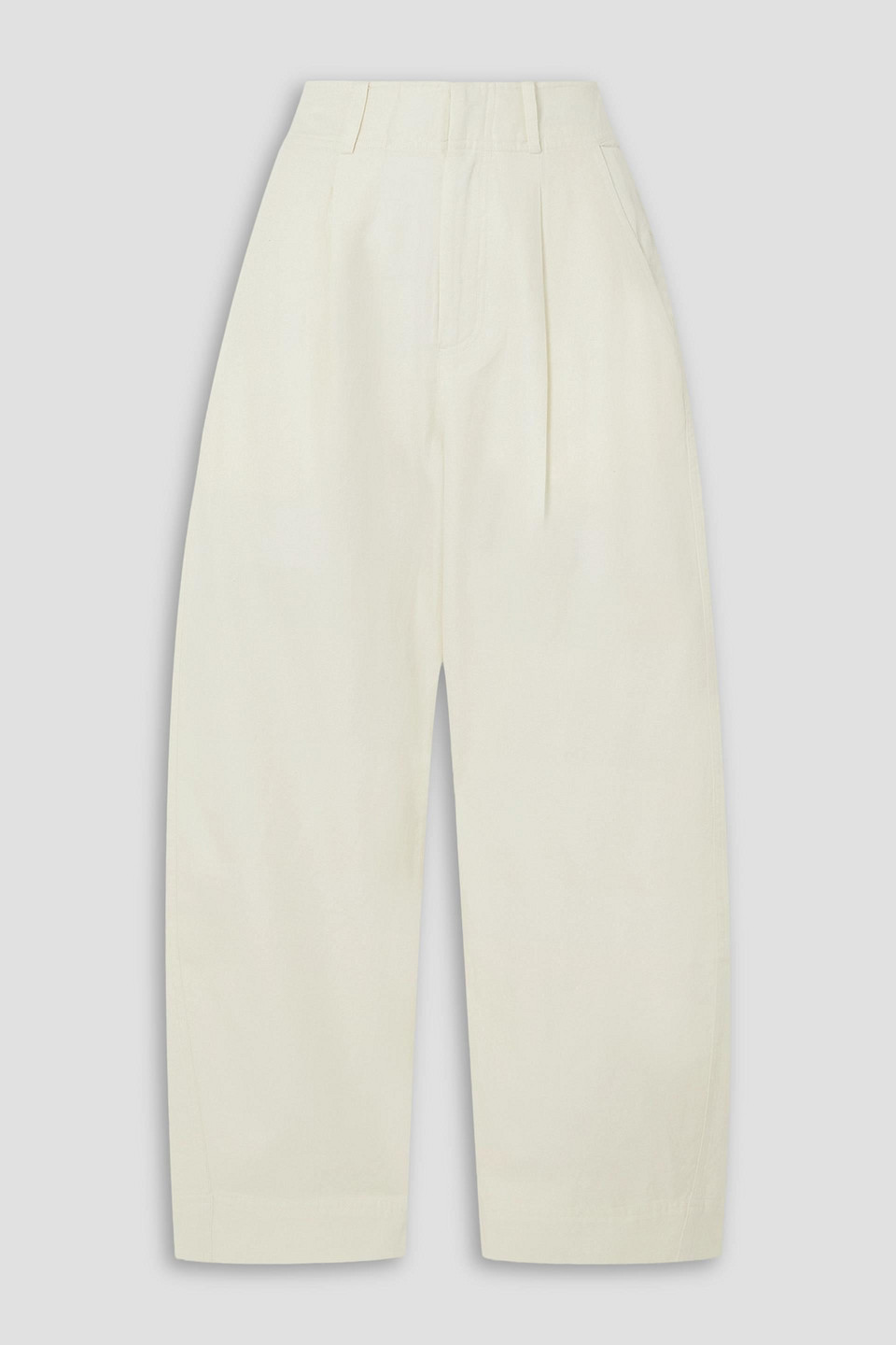 Apiece Apart Bari Cropped Wide-leg Pants In Cream
