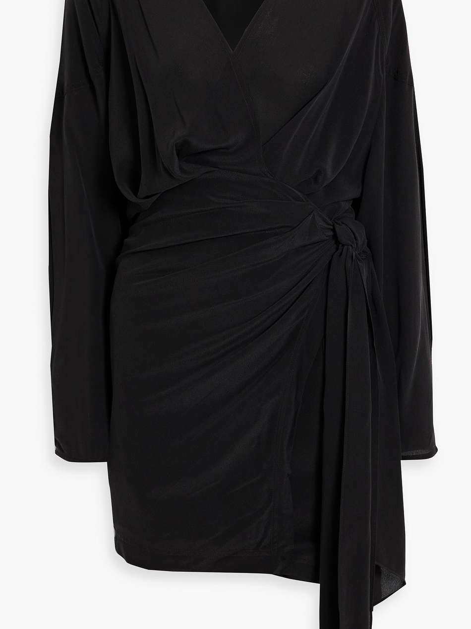 inima silk crepe de chine mini wrap dress