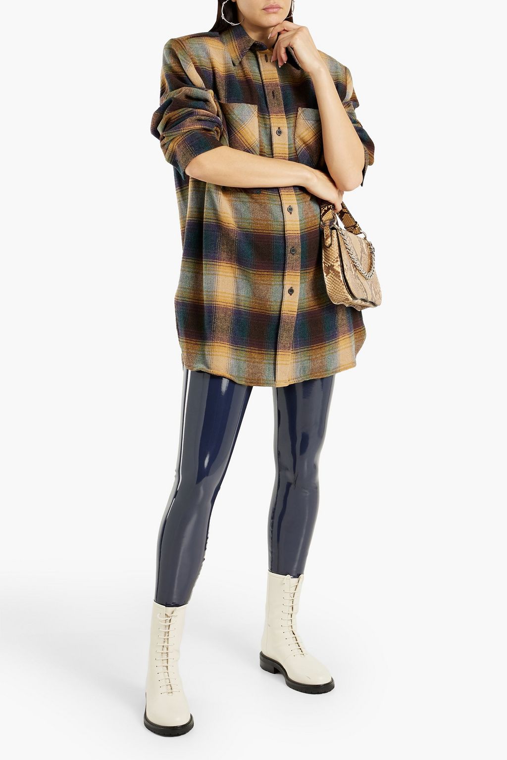 IRO Minsi oversized checked flannel shirt