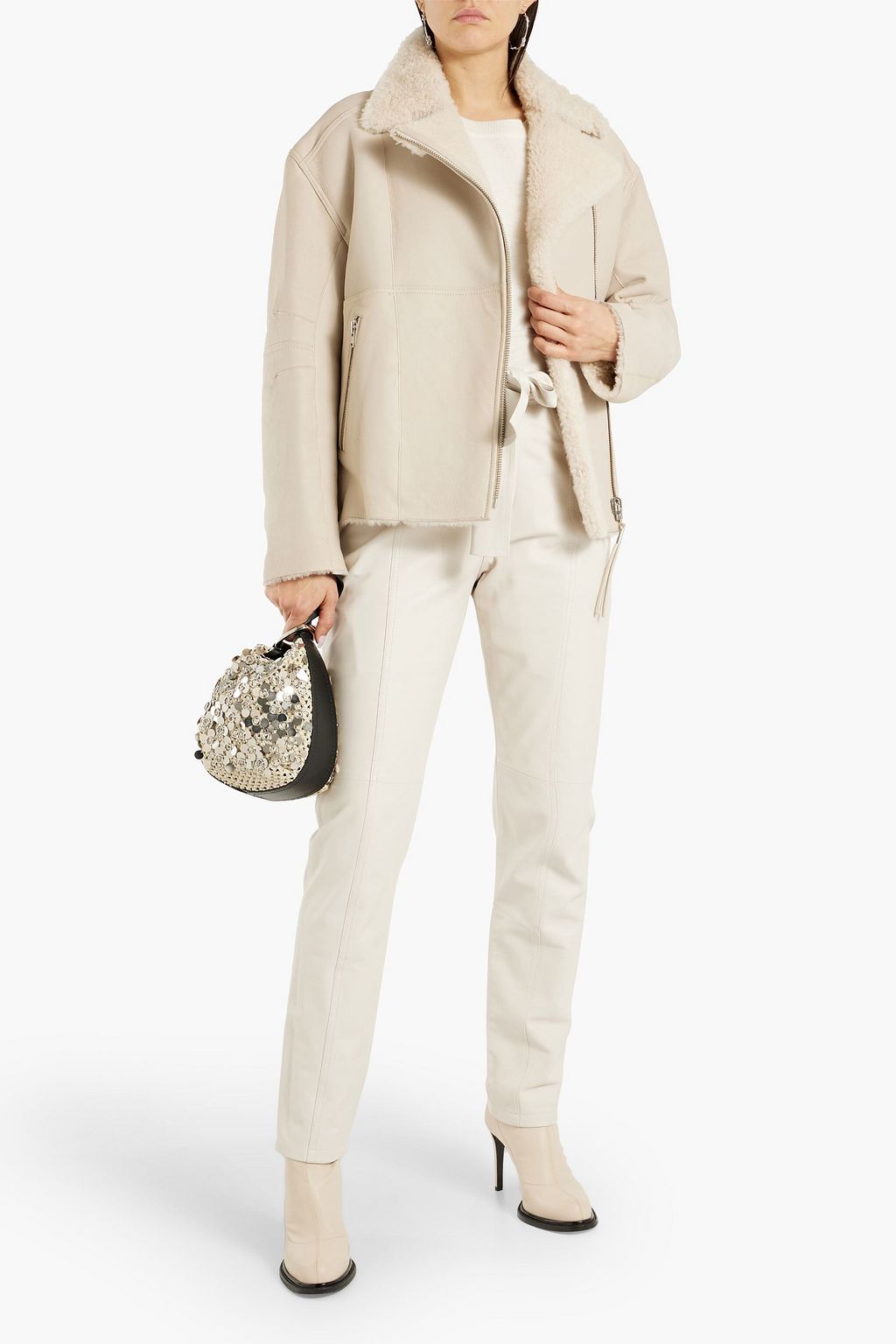 IRO Itada shearling biker jacket