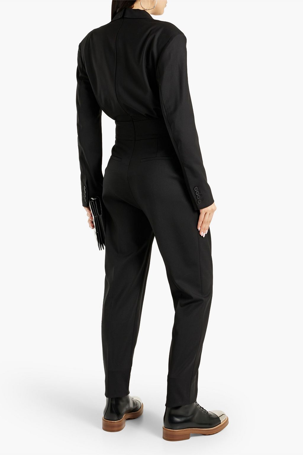 IRO Fita pleated wool-blend twill jumpsuit