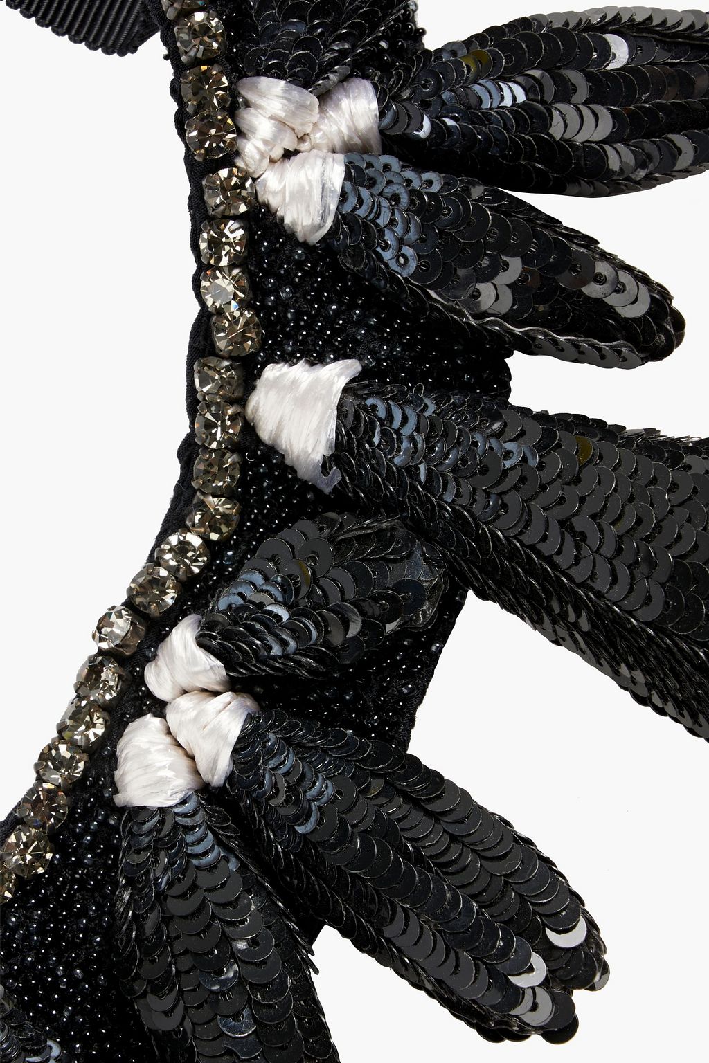 ETRO Grosgrain, crystal, bead and sequin necklace