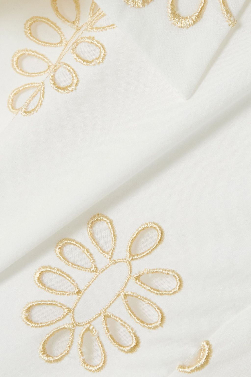 WAIMARI Helena metallic broderie anglaise cotton playsuit