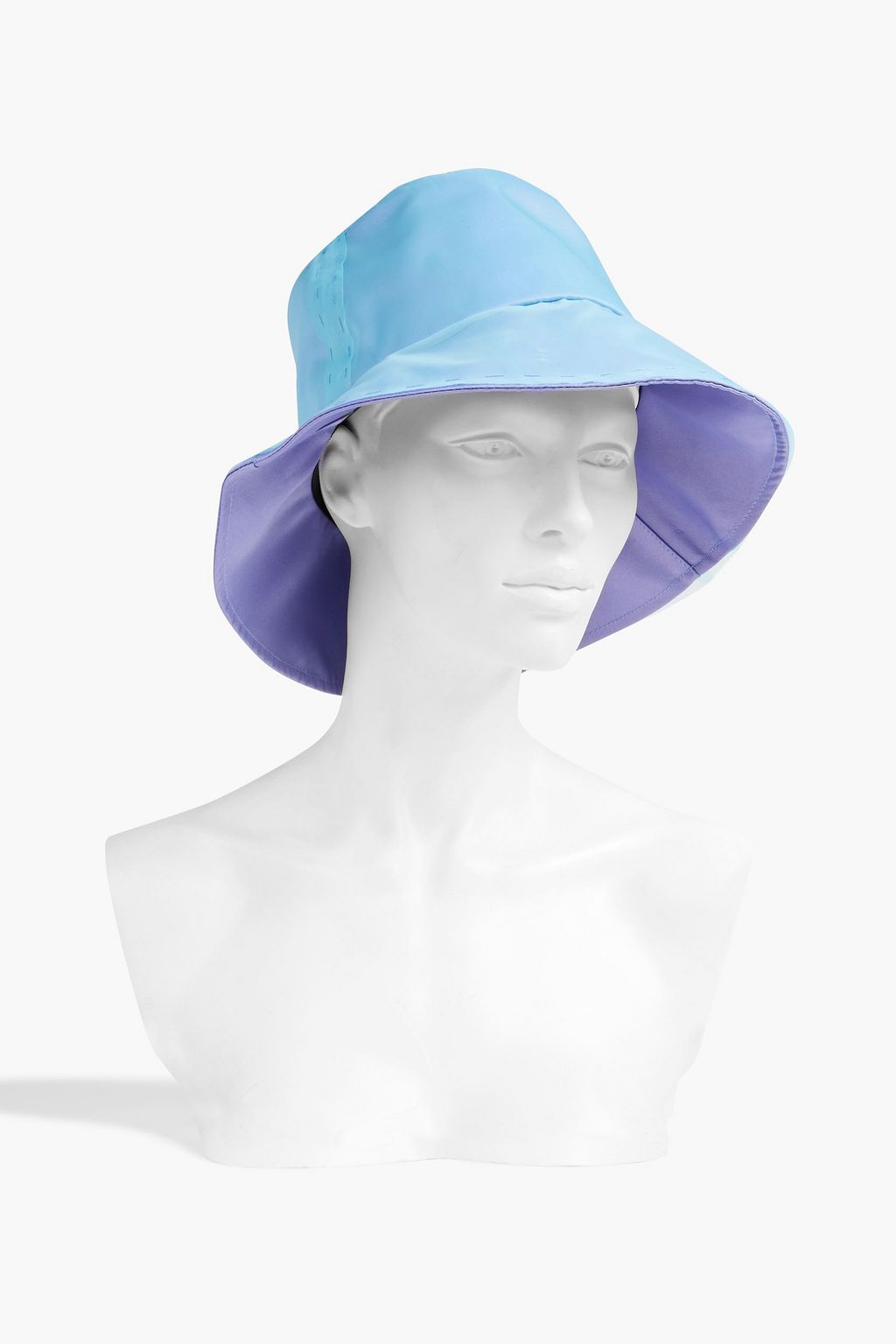 EUGENIA KIM Striped linen-blend organza bucket hat