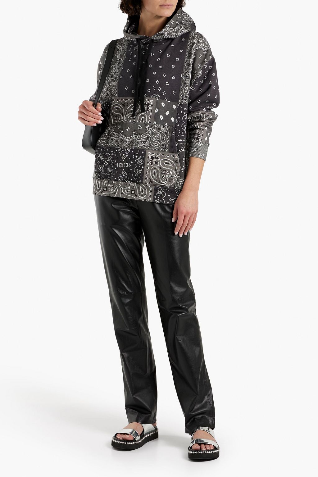 IRO Balanda paisley-print cotton-fleece hoodie