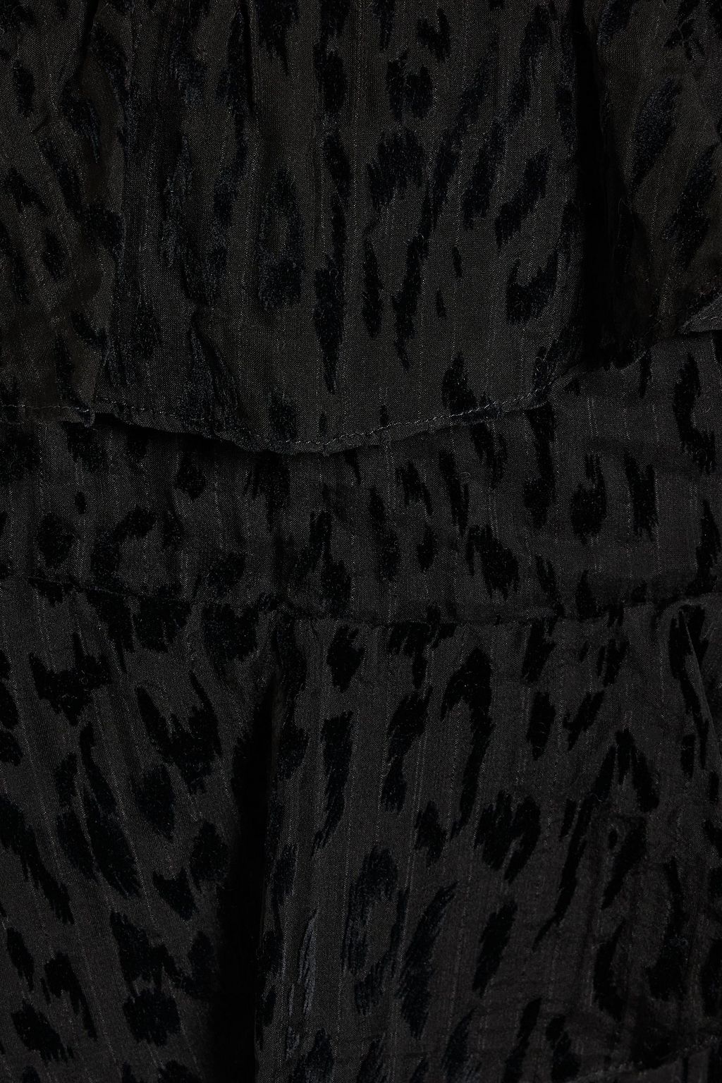 IRO Looks tiered devoré silk-chiffon mini skirt