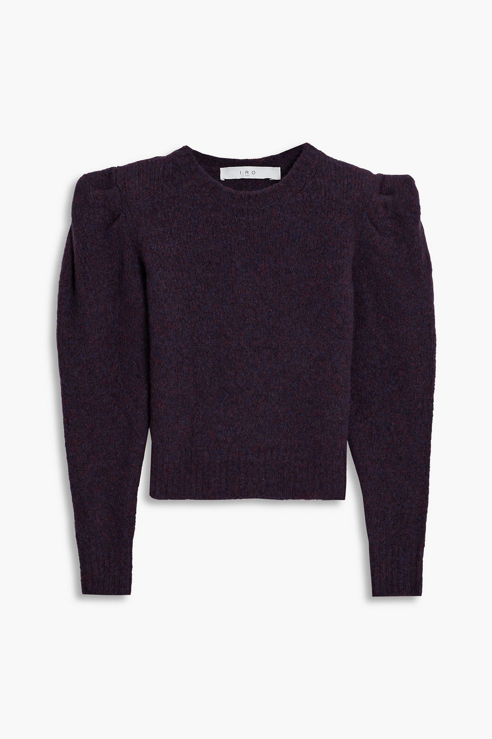 Iro Omahya Brushed Wool-blend Sweater In Grape