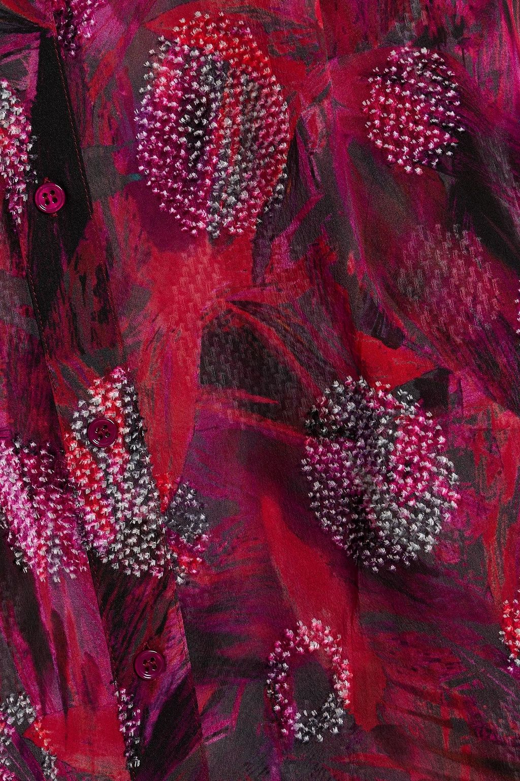 IRO Paulhi fil coupé printed silk-blend blouse