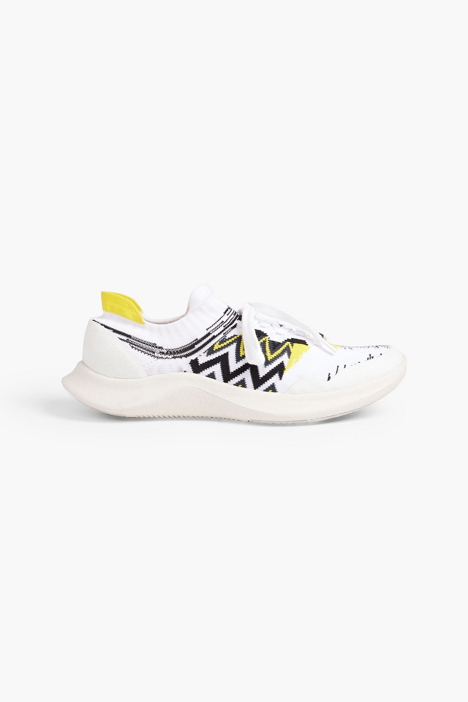 Acbc X Missoni Suede-trimmed Jacquard-knit Sneakers In Yellow