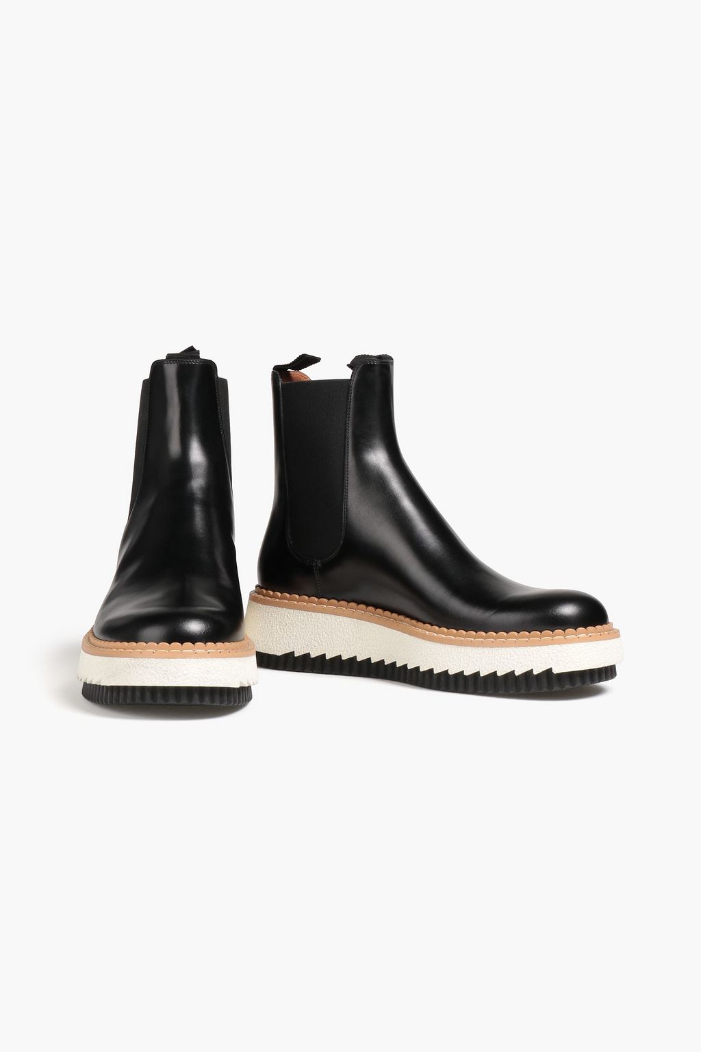 CHLOÉ Leather platform Chelsea boots