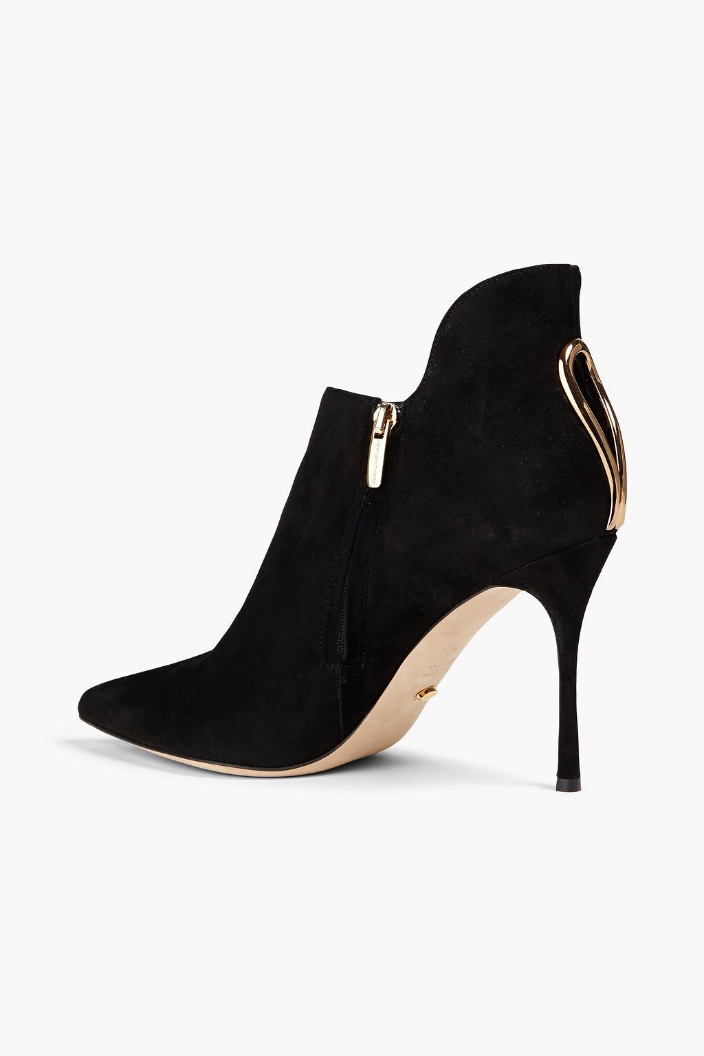SERGIO ROSSI Blink 090 cutout suede ankle boots