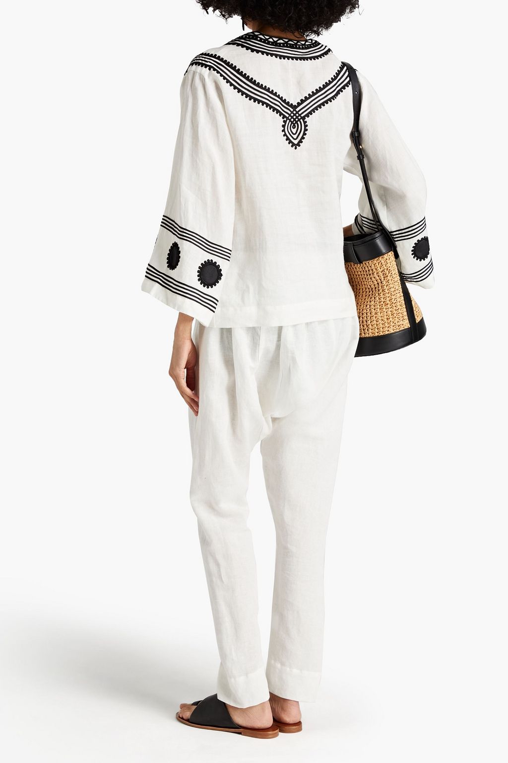 FIL DE VIE Marrakech linen tapered pants