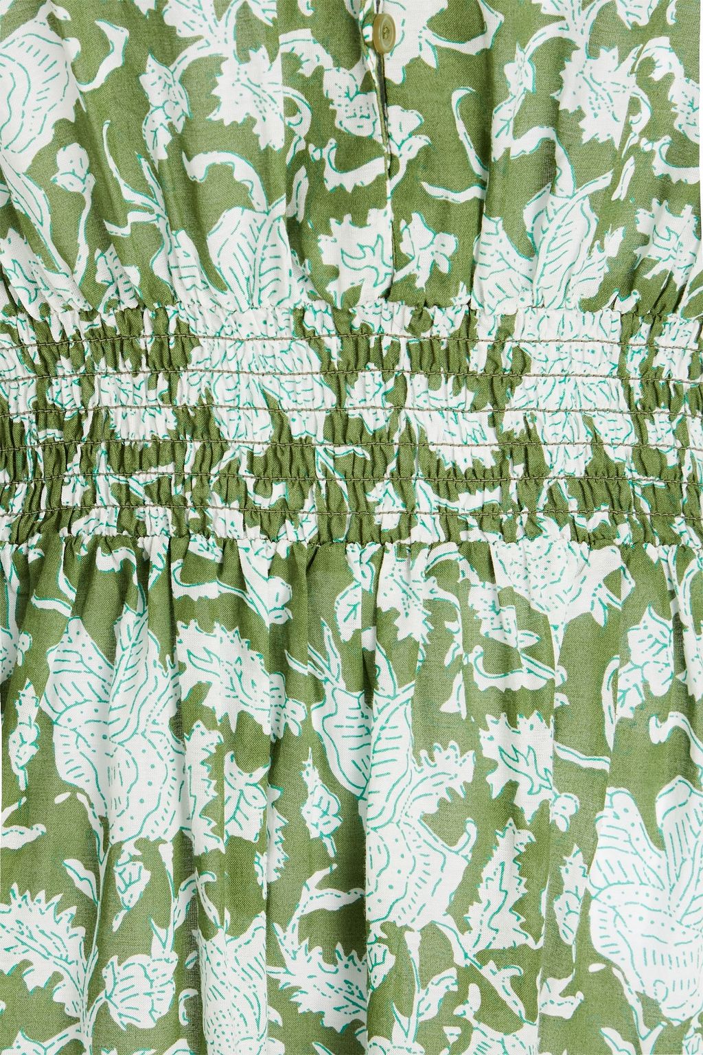 MAJE Minikleid aus Musselin aus einer Baumwollmischung mit Raffung und Print