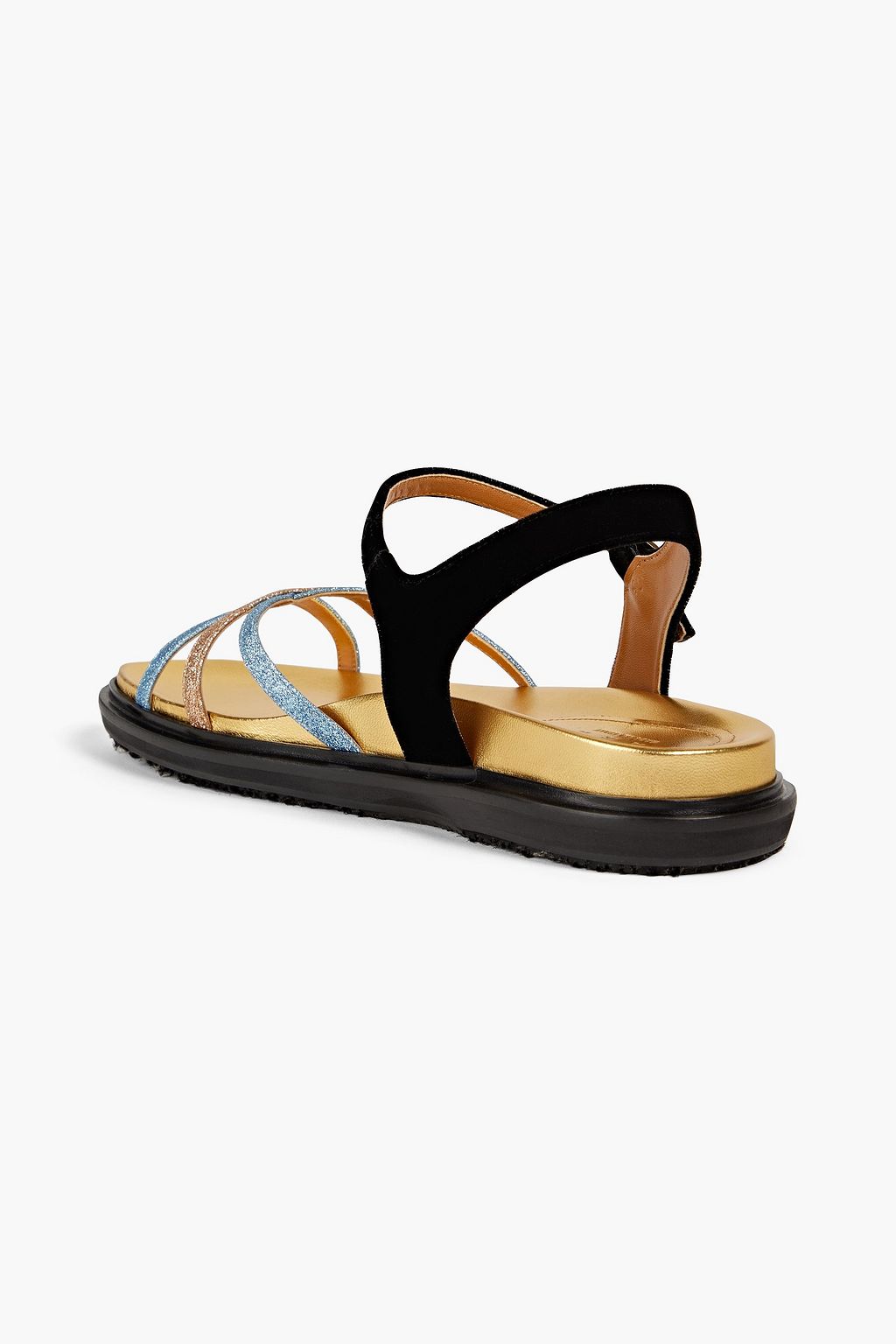 MARNI 글리터 디테일 벨벳 샌들