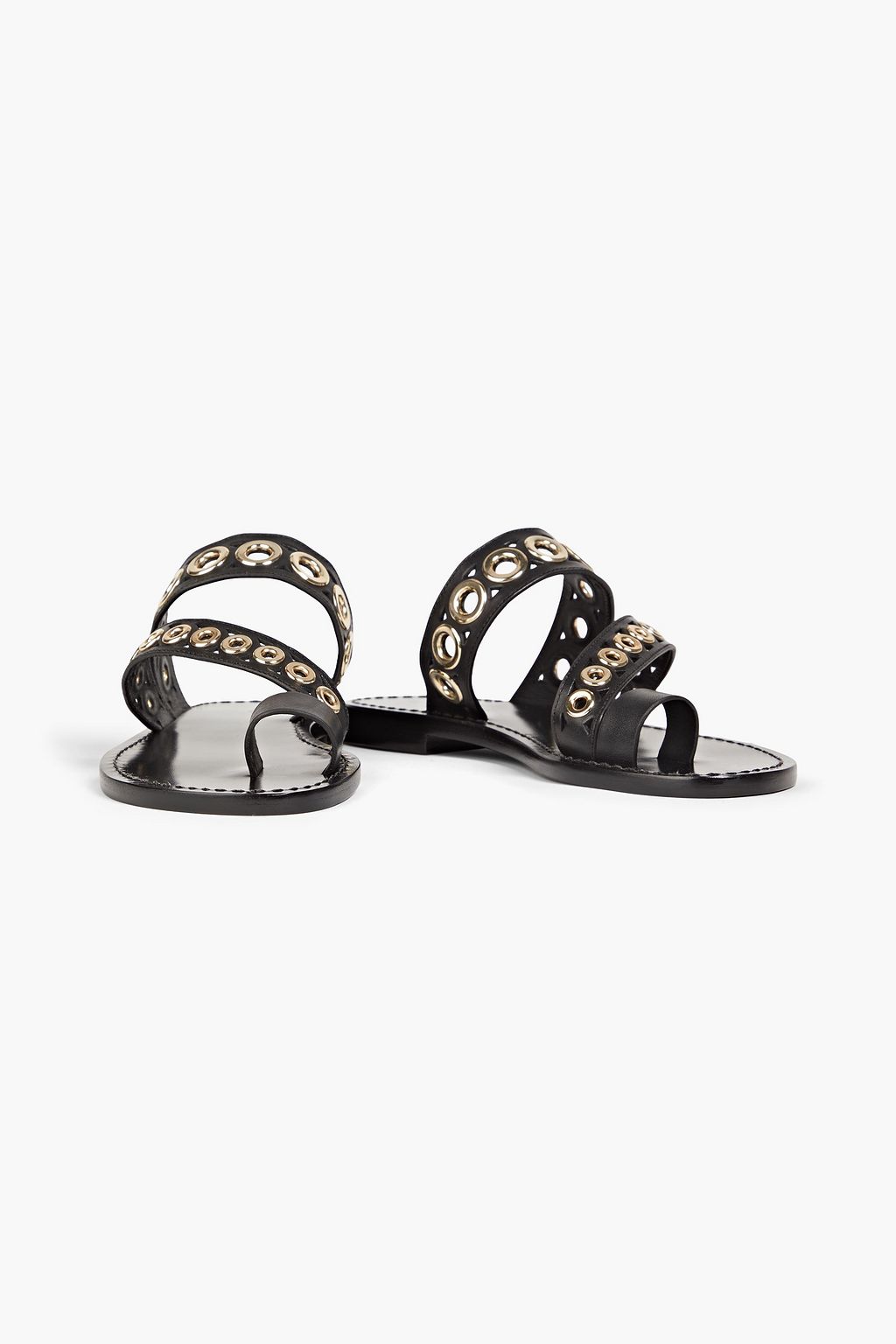 SANDRO Adelie eyelet-embellished laser-cut leather sandals | Sale up to ...