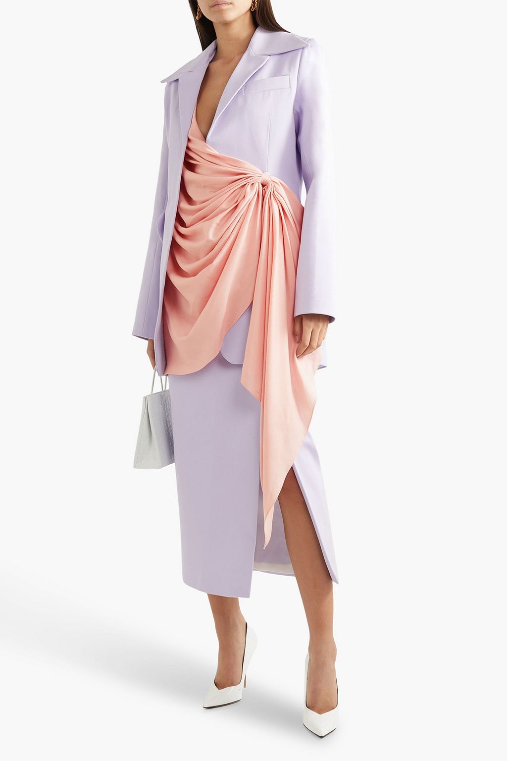 LADO BOKUCHAVA Cotton-twill midi skirt