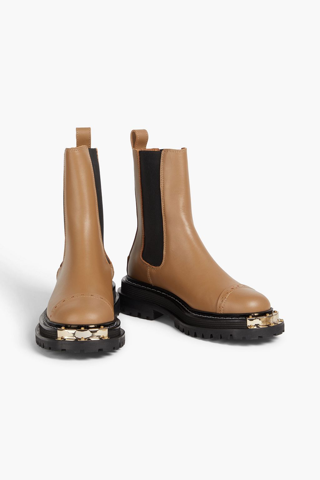 SANDRO Embellished leather Chelsea boots
