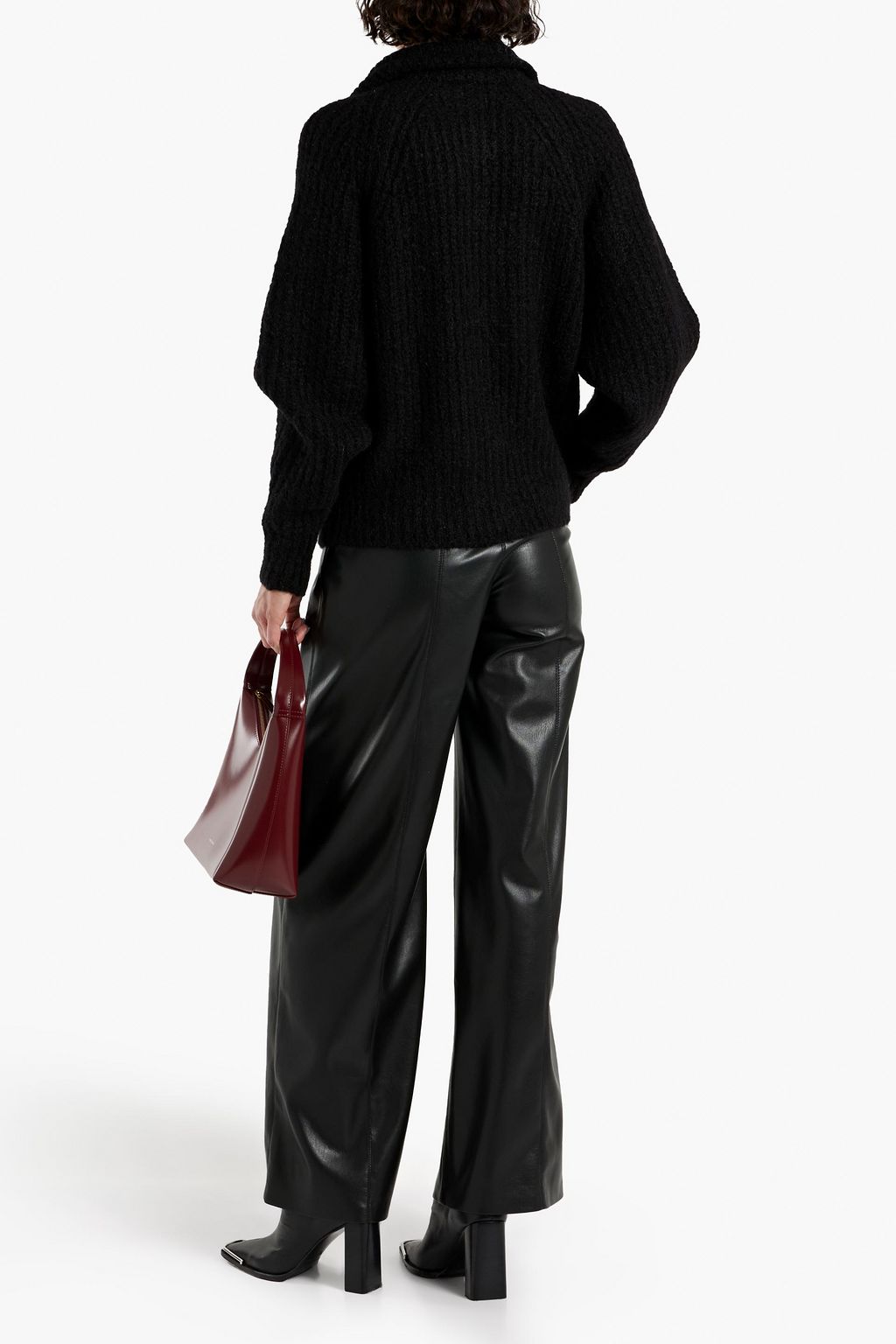 IRO Elida ribbed mohair-blend zip-up sweater